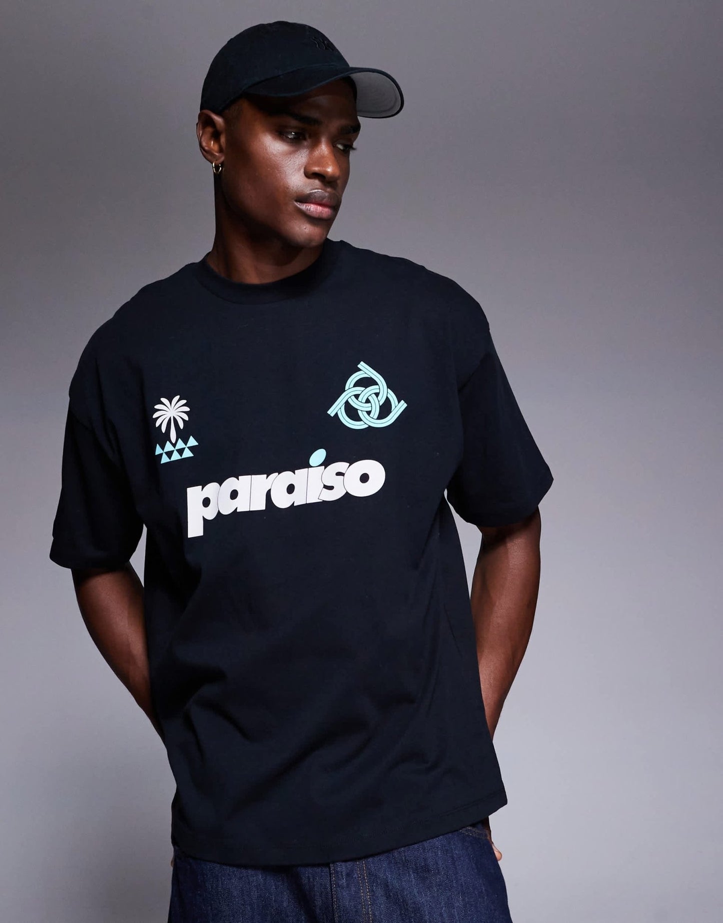 ASOS DESIGN oversized t-shirt with sports graphic in black - ASOS Sample Sale EU Store