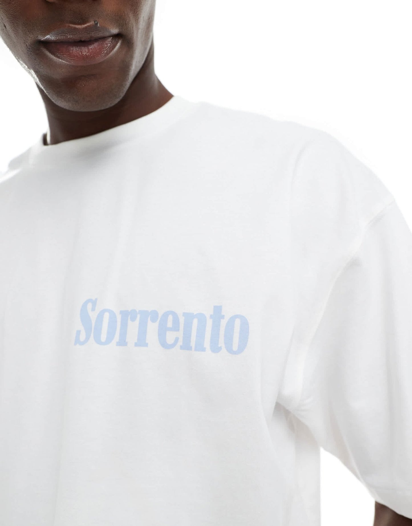 ASOS DESIGN oversized t-shirt with text graphic in white - ASOS Sample Sale EU Store