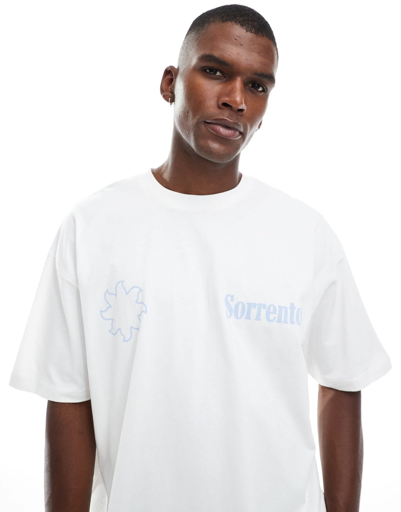ASOS DESIGN oversized t-shirt with text graphic in white - ASOS Sample Sale EU Store
