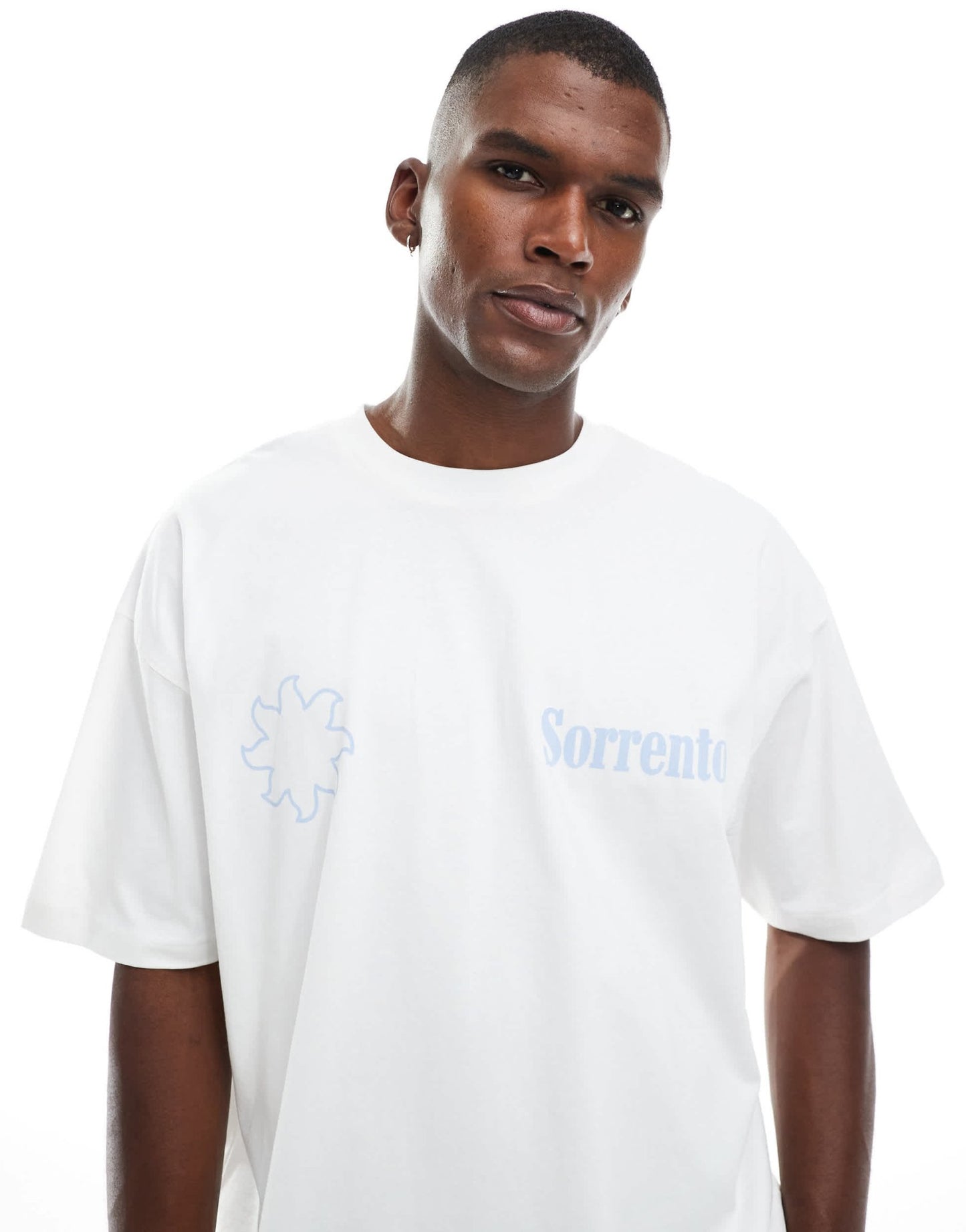 ASOS DESIGN oversized t-shirt with text graphic in white - ASOS Sample Sale EU Store