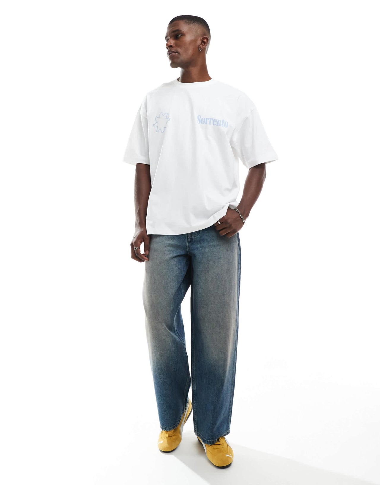 ASOS DESIGN oversized t-shirt with text graphic in white - ASOS Sample Sale EU Store