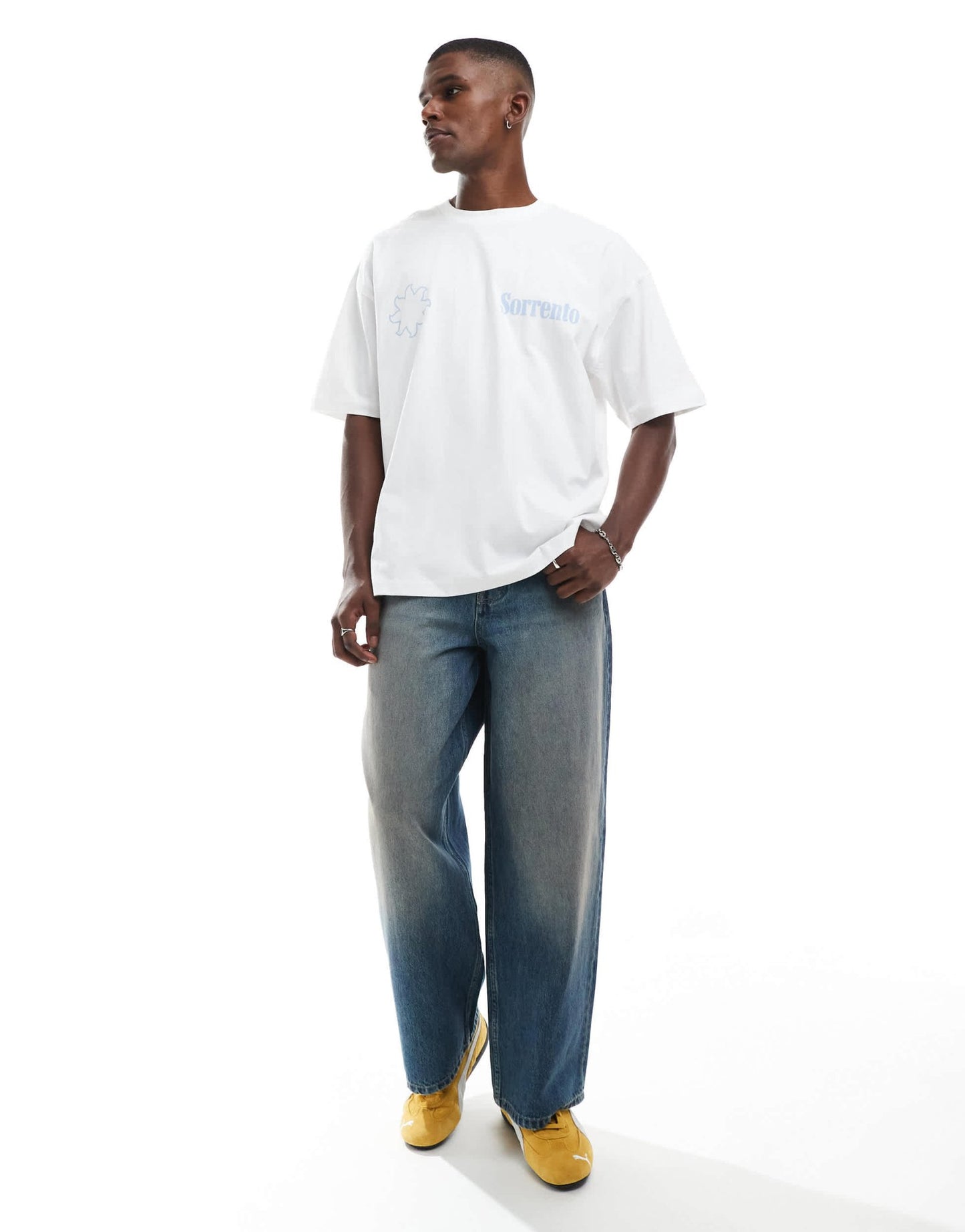 ASOS DESIGN oversized t-shirt with text graphic in white - ASOS Sample Sale EU Store