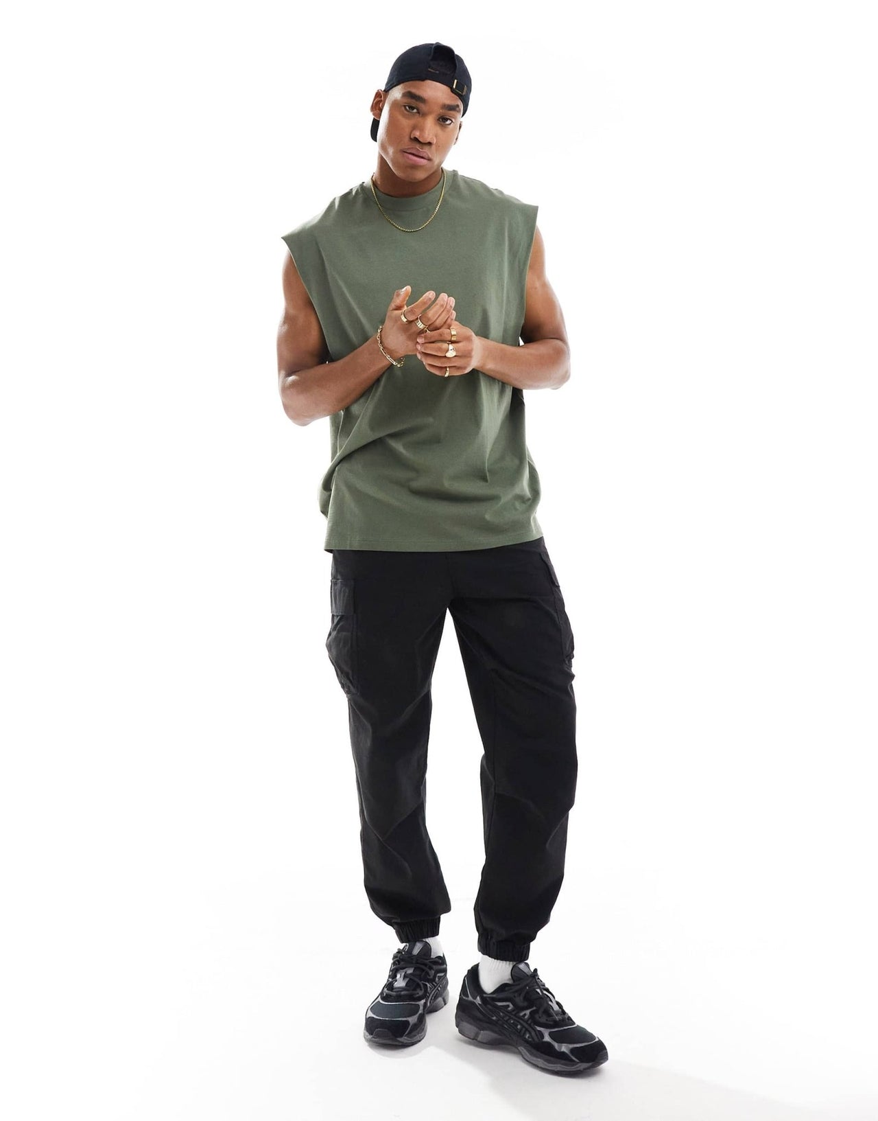 ASOS DESIGN oversized tank in khaki - ASOS Sample Sale EU Store