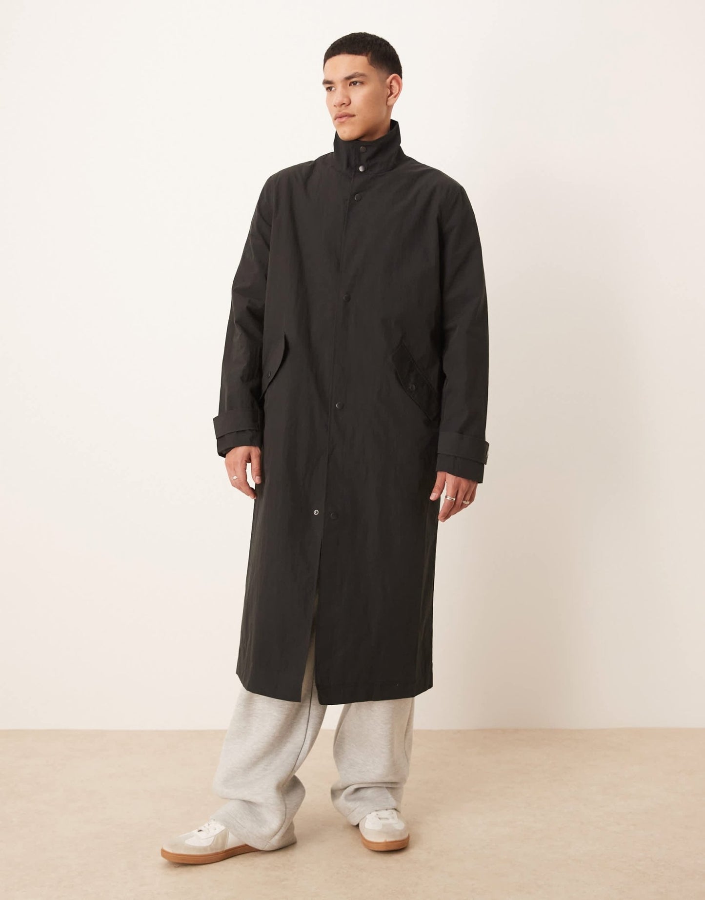 ASOS DESIGN oversized trench coat in black - ASOS Sample Sale EU Store