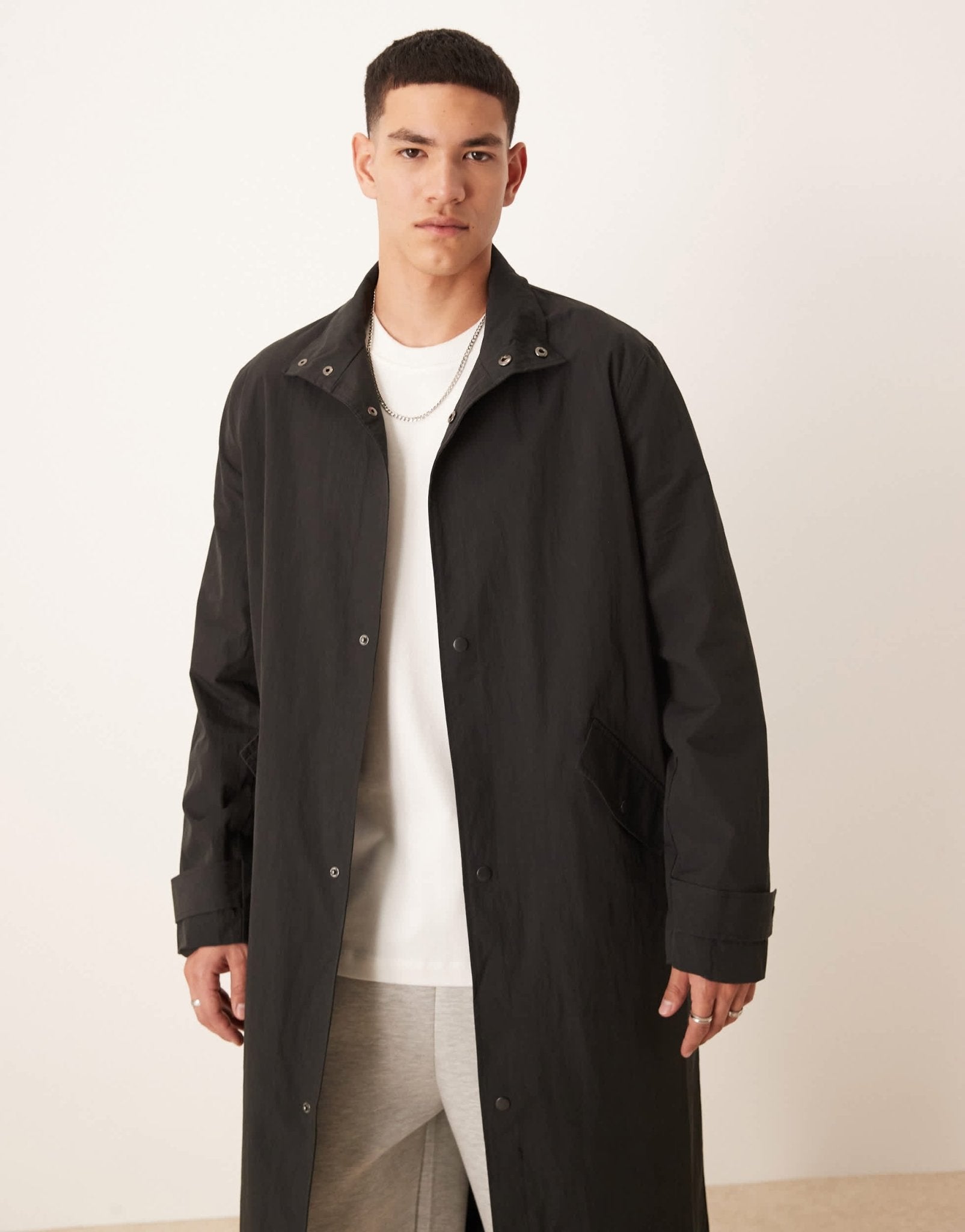 ASOS DESIGN oversized trench coat in black - ASOS Sample Sale EU Store