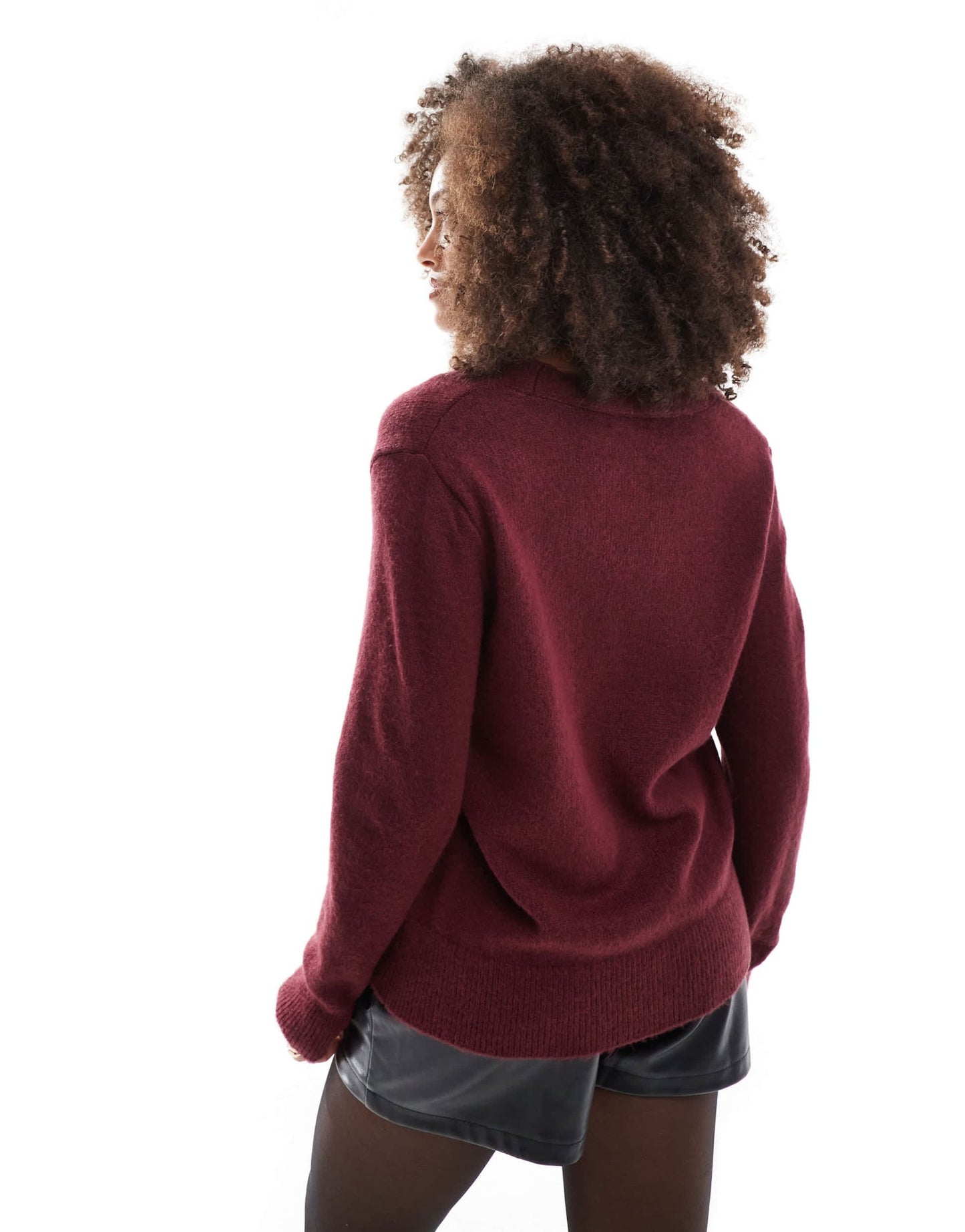 ASOS DESIGN oversized v - neck cardigan in burgundy - ASOS Sample Sale EU Store