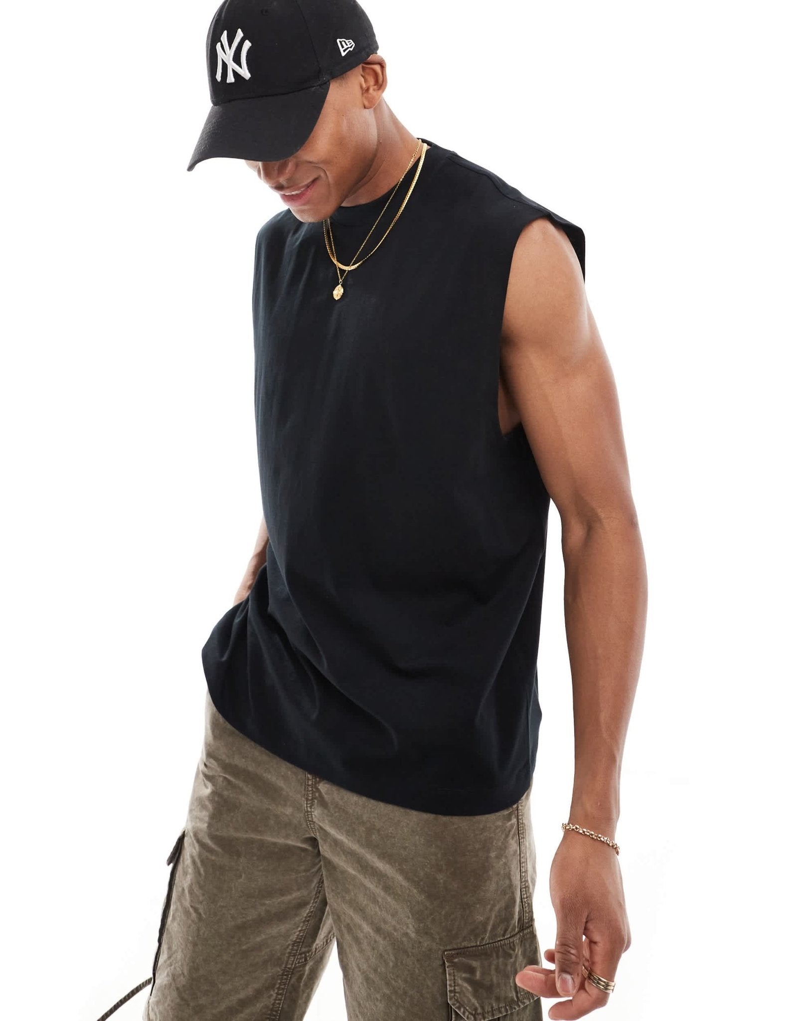 ASOS DESIGN oversized vest in black with San Antonio city back print - ASOS Sample Sale EU Store