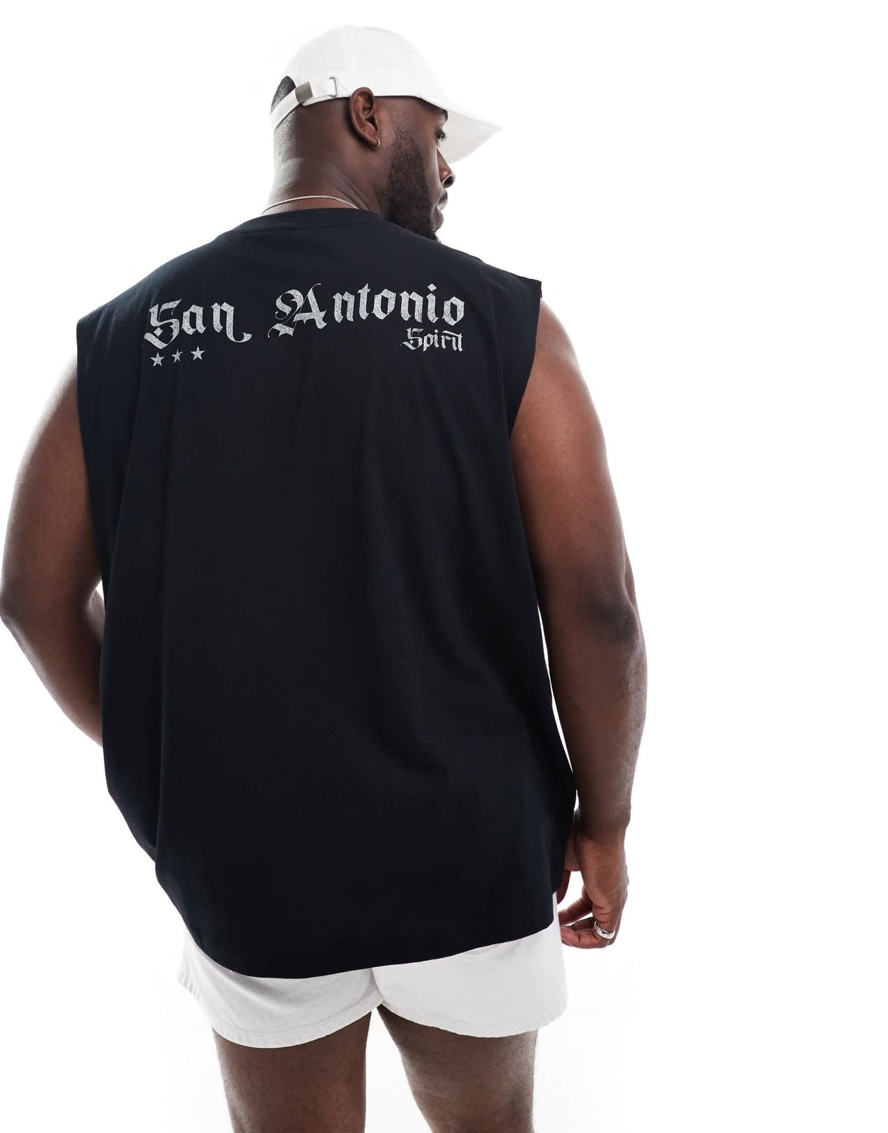 ASOS DESIGN oversized vest in black with San Antonio city back print - ASOS Sample Sale EU Store