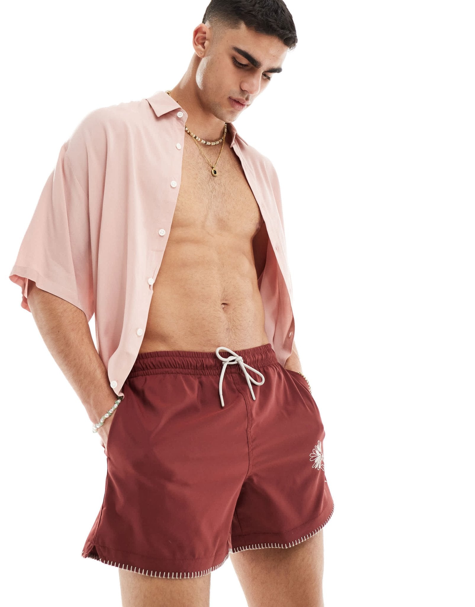 ASOS DESIGN oversized viscose shirt in light pink - ASOS Sample Sale EU Store