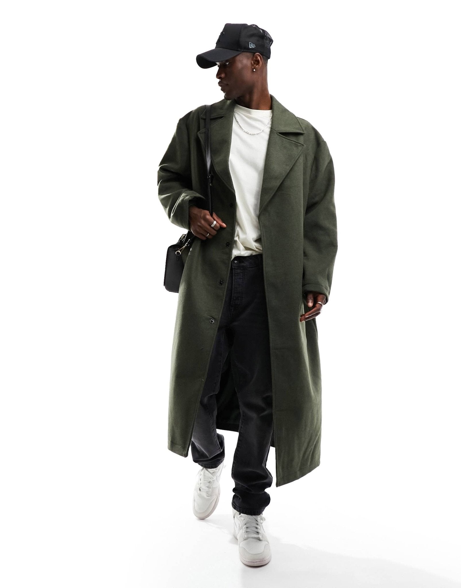 ASOS DESIGN oversized wool mix coat in green - ASOS Sample Sale EU Store