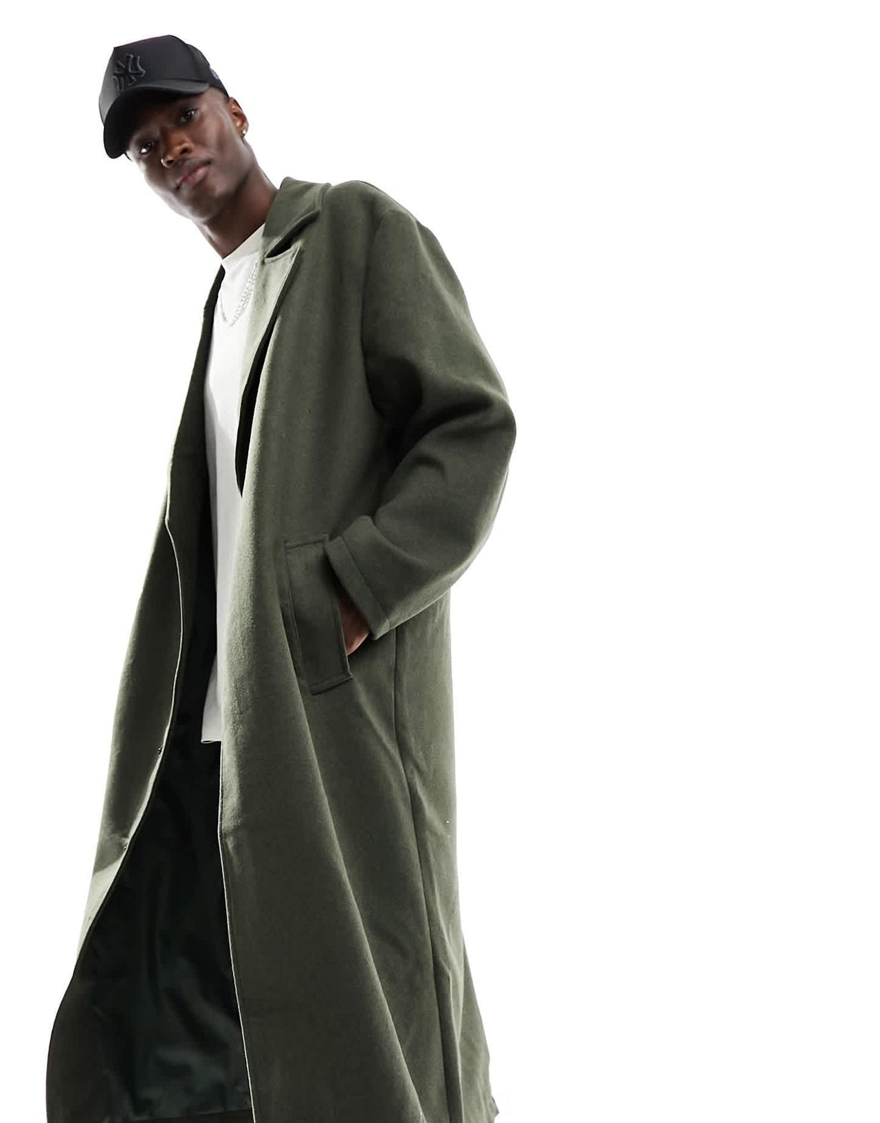 ASOS DESIGN oversized wool mix coat in green - ASOS Sample Sale EU Store