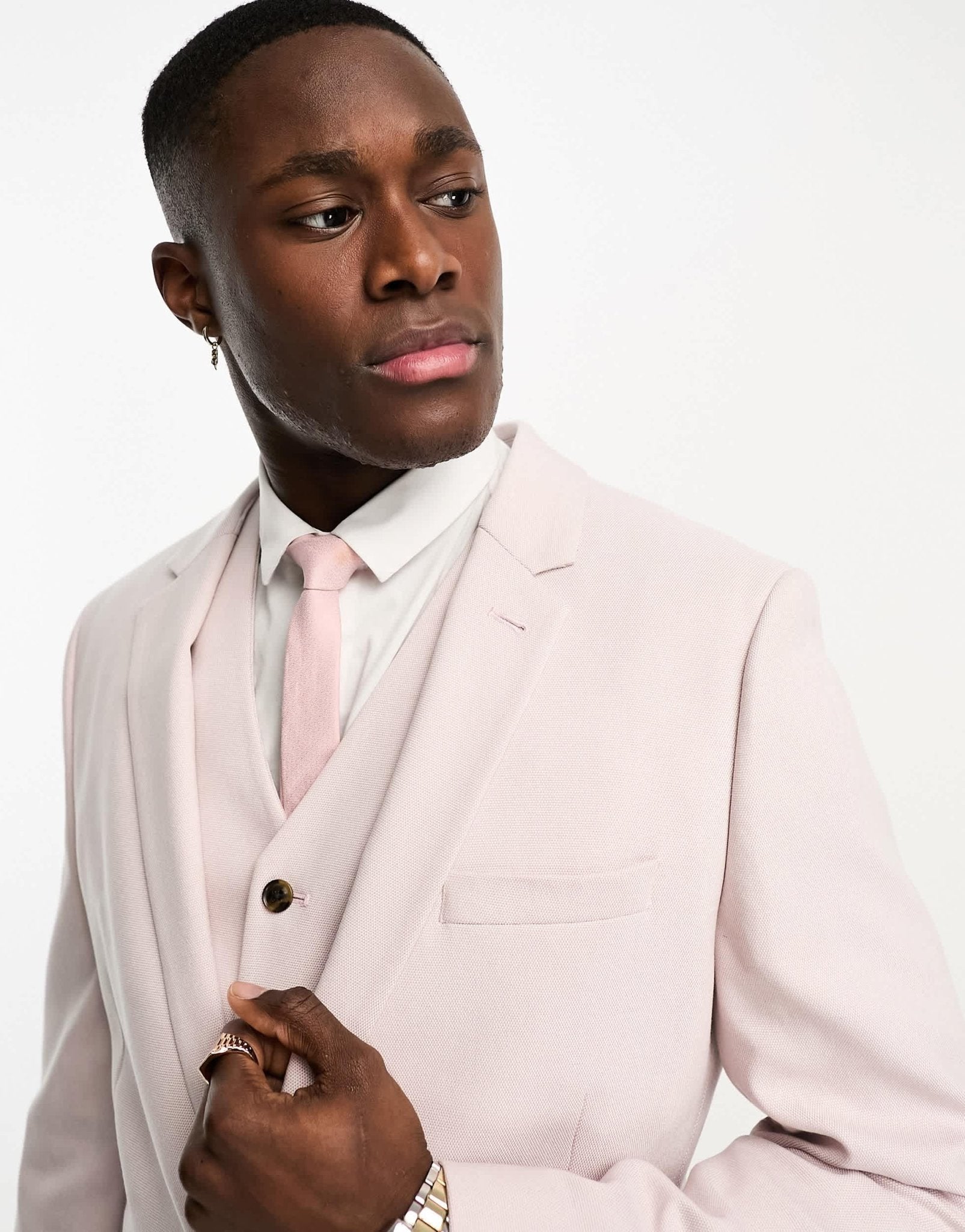 ASOS DESIGN Oxford slim suit jacket in berry - ASOS Sample Sale EU Store