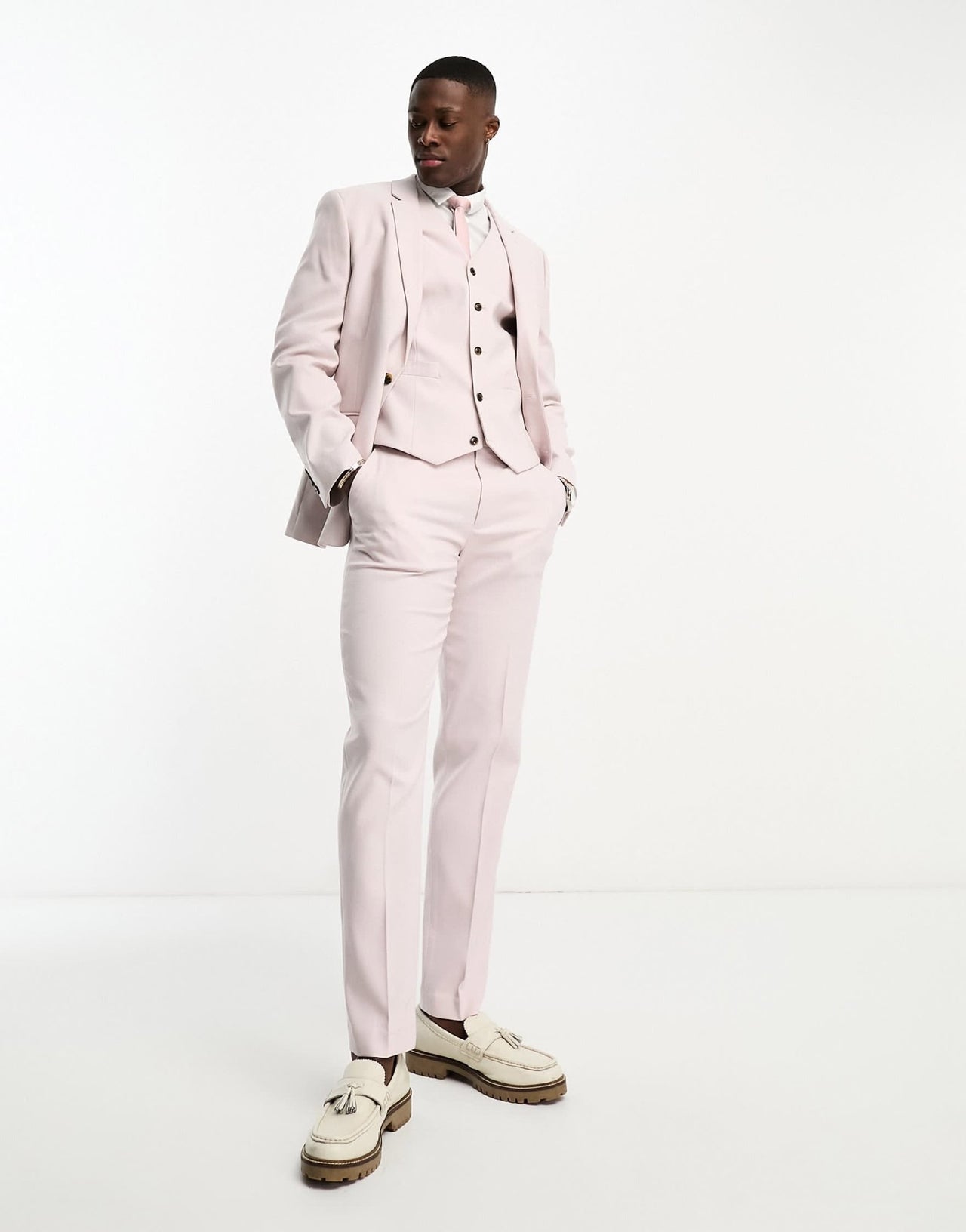 ASOS DESIGN Oxford slim suit jacket in berry - ASOS Sample Sale EU Store