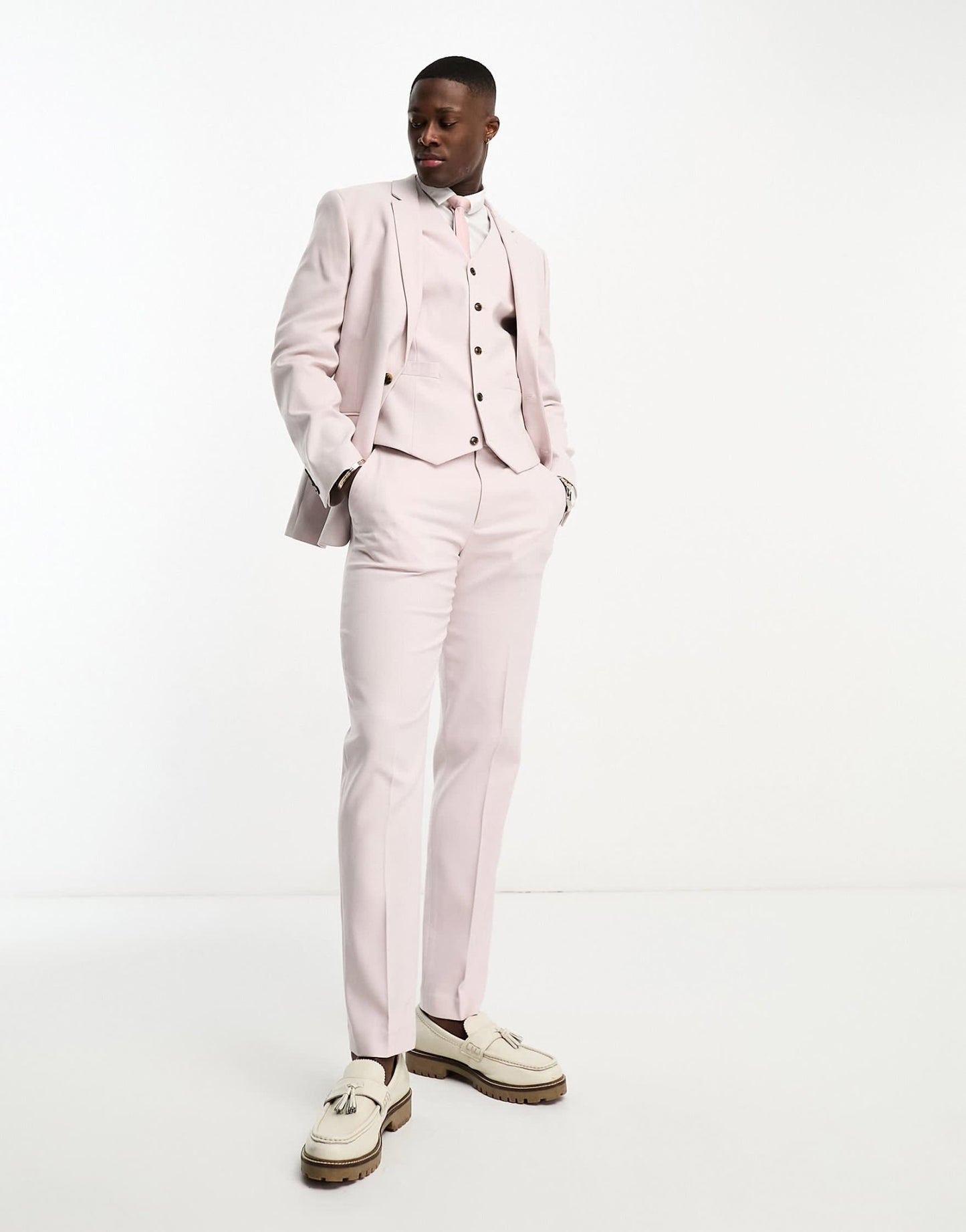 ASOS DESIGN Oxford slim suit jacket in berry - ASOS Sample Sale EU Store