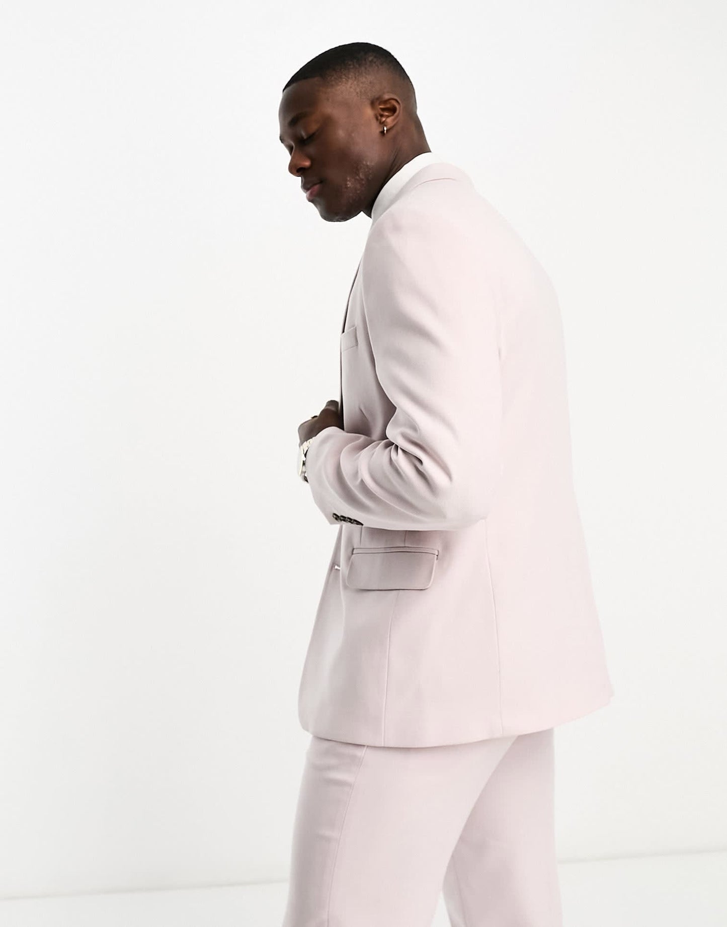 ASOS DESIGN Oxford slim suit jacket in berry - ASOS Sample Sale EU Store