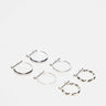 ASOS DESIGN pack of 3 20mm hoop earrings in silver