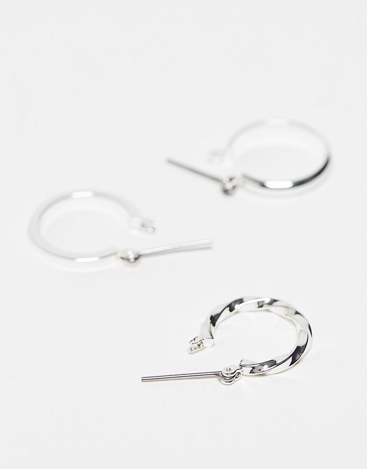 ASOS DESIGN pack of 3 20mm hoop earrings in silver - ASOS Sample Sale EU Store