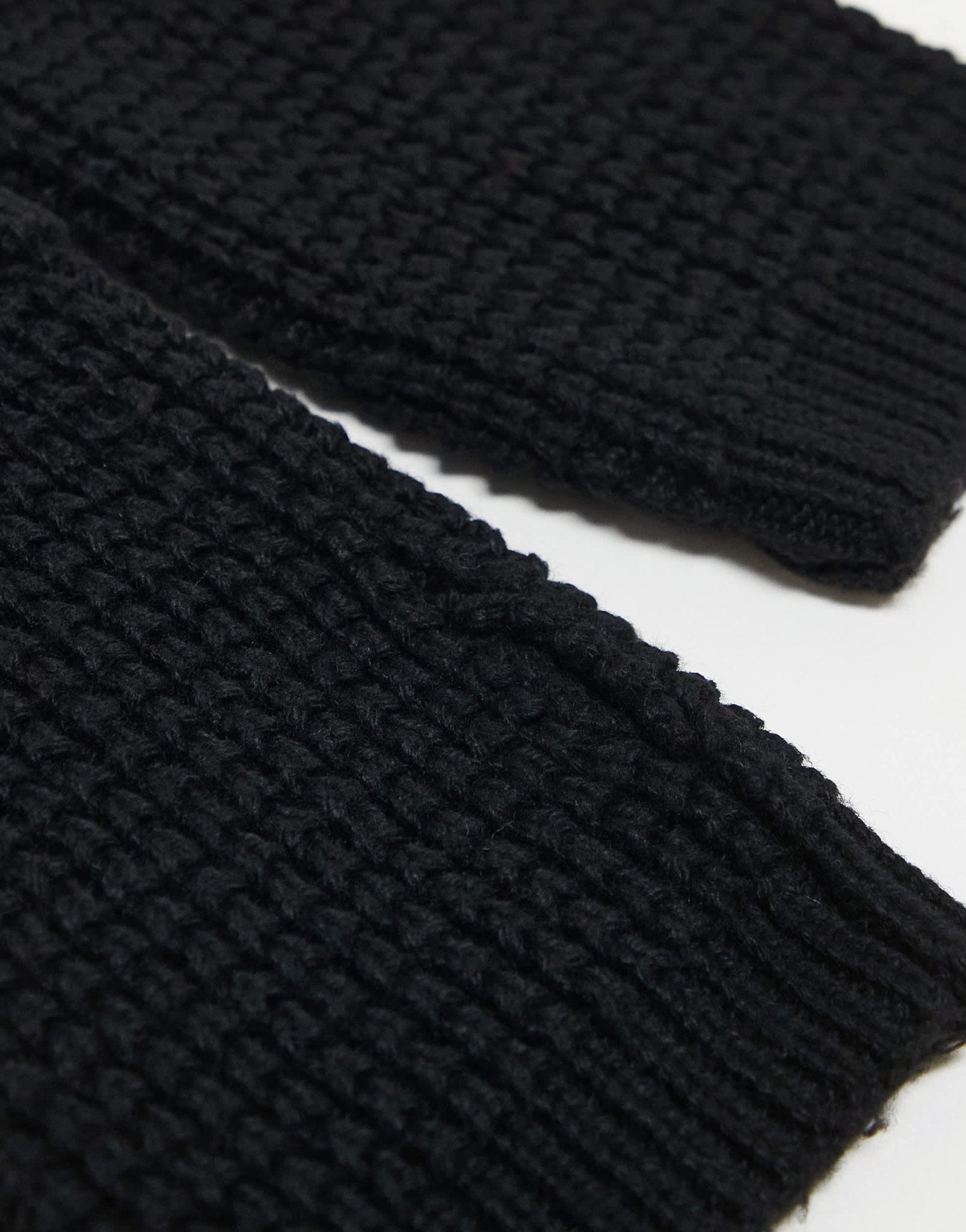 ASOS DESIGN palm warmers in waffle knit in black - ASOS Sample Sale EU Store