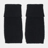 ASOS DESIGN palm warmers in waffle knit in black