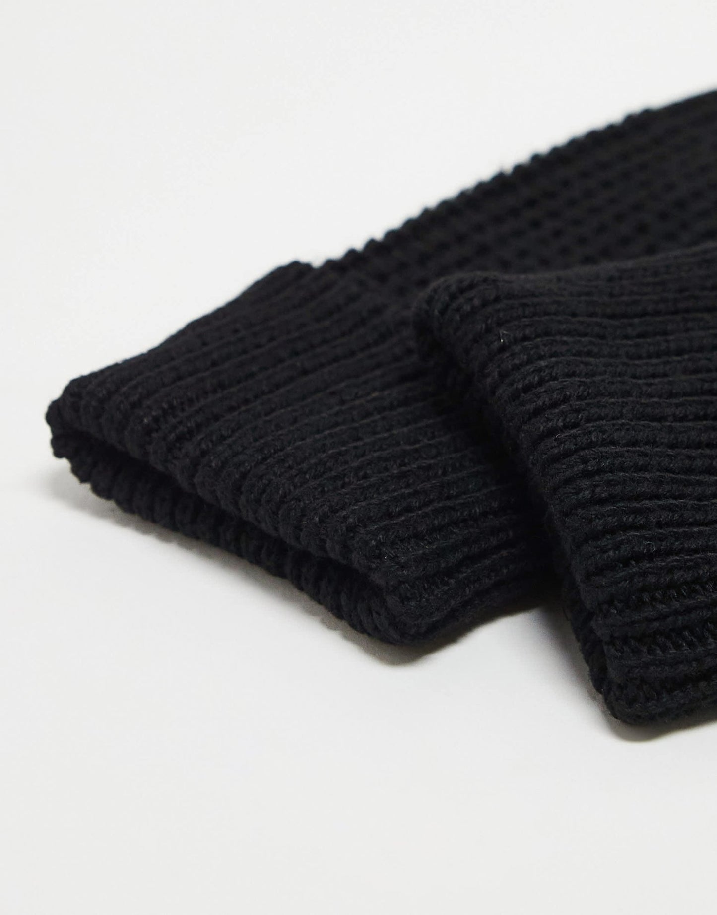 ASOS DESIGN palm warmers in waffle knit in black - ASOS Sample Sale EU Store