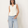 Gilet a peplo ASOS DESIGN in color burro