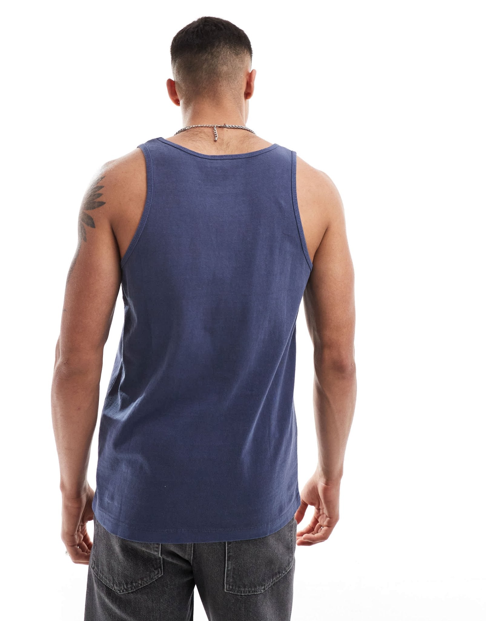 ASOS DESIGN pigment dye vest in navy - ASOS Sample Sale EU Store