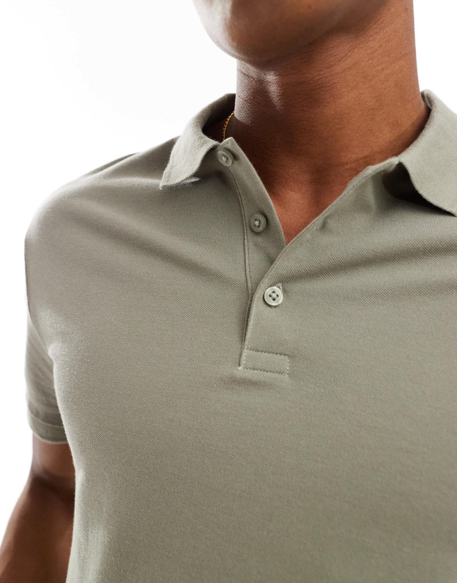 ASOS DESIGN pique polo in khaki - ASOS Sample Sale EU Store