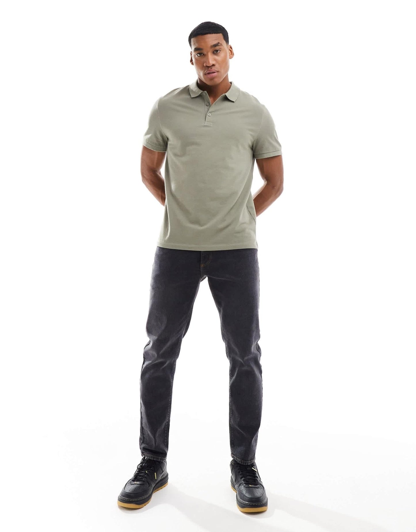 ASOS DESIGN pique polo in khaki - ASOS Sample Sale EU Store