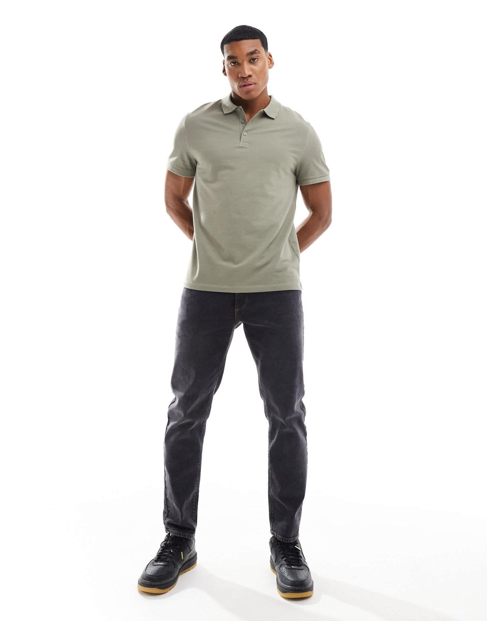 ASOS DESIGN pique polo in khaki - ASOS Sample Sale EU Store