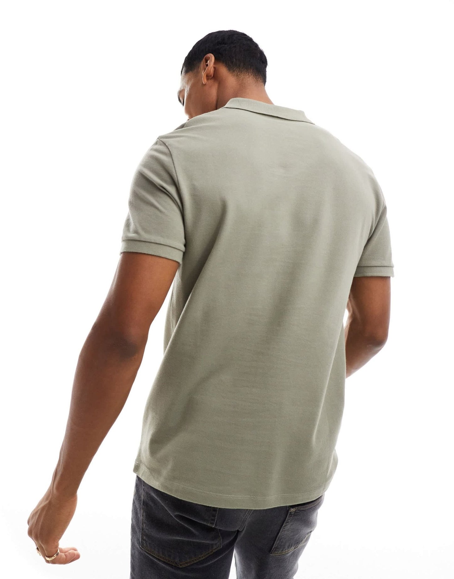 ASOS DESIGN pique polo in khaki - ASOS Sample Sale EU Store