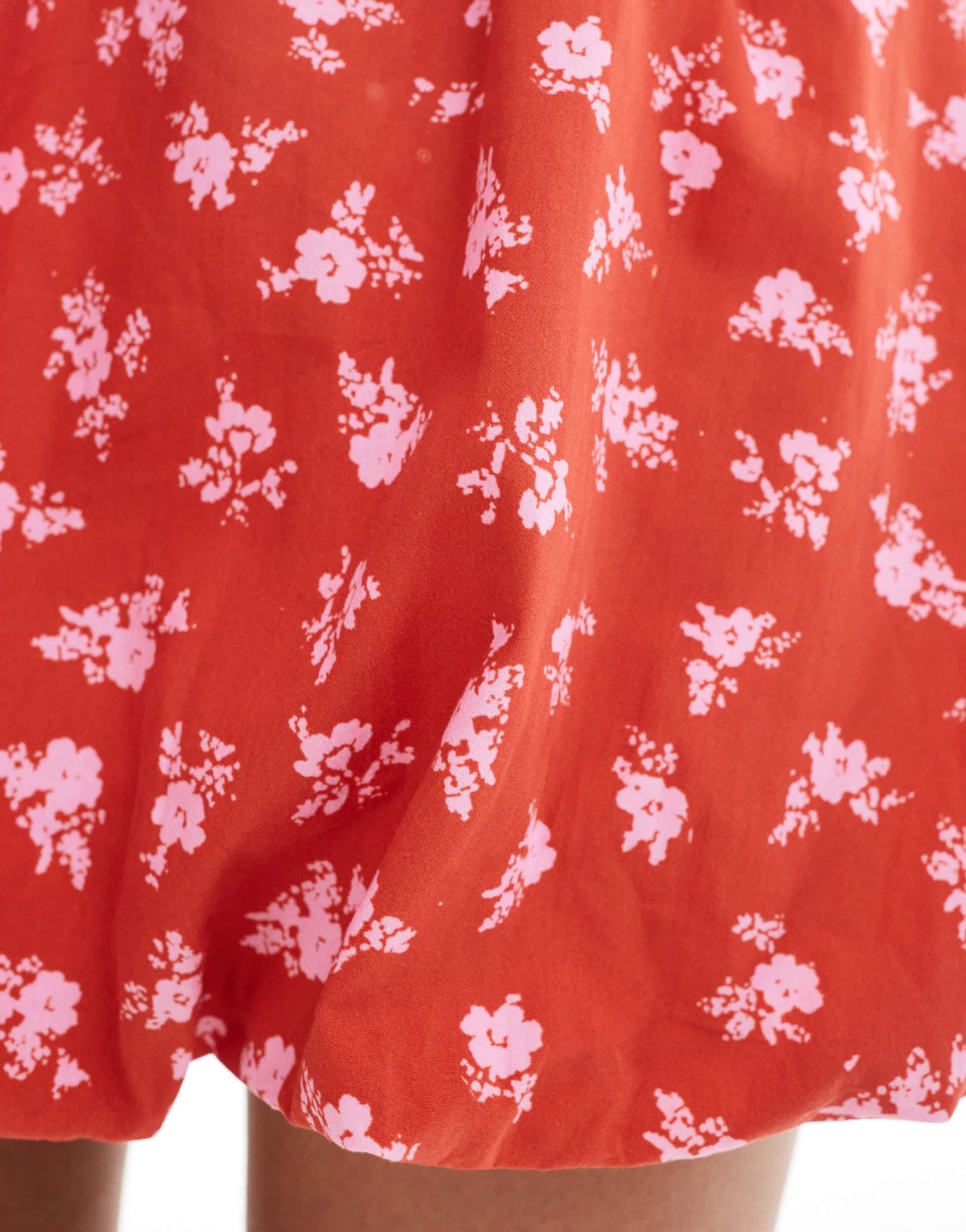ASOS DESIGN poplin bubble hem mini skirt in red ditsy - ASOS Sample Sale EU Store