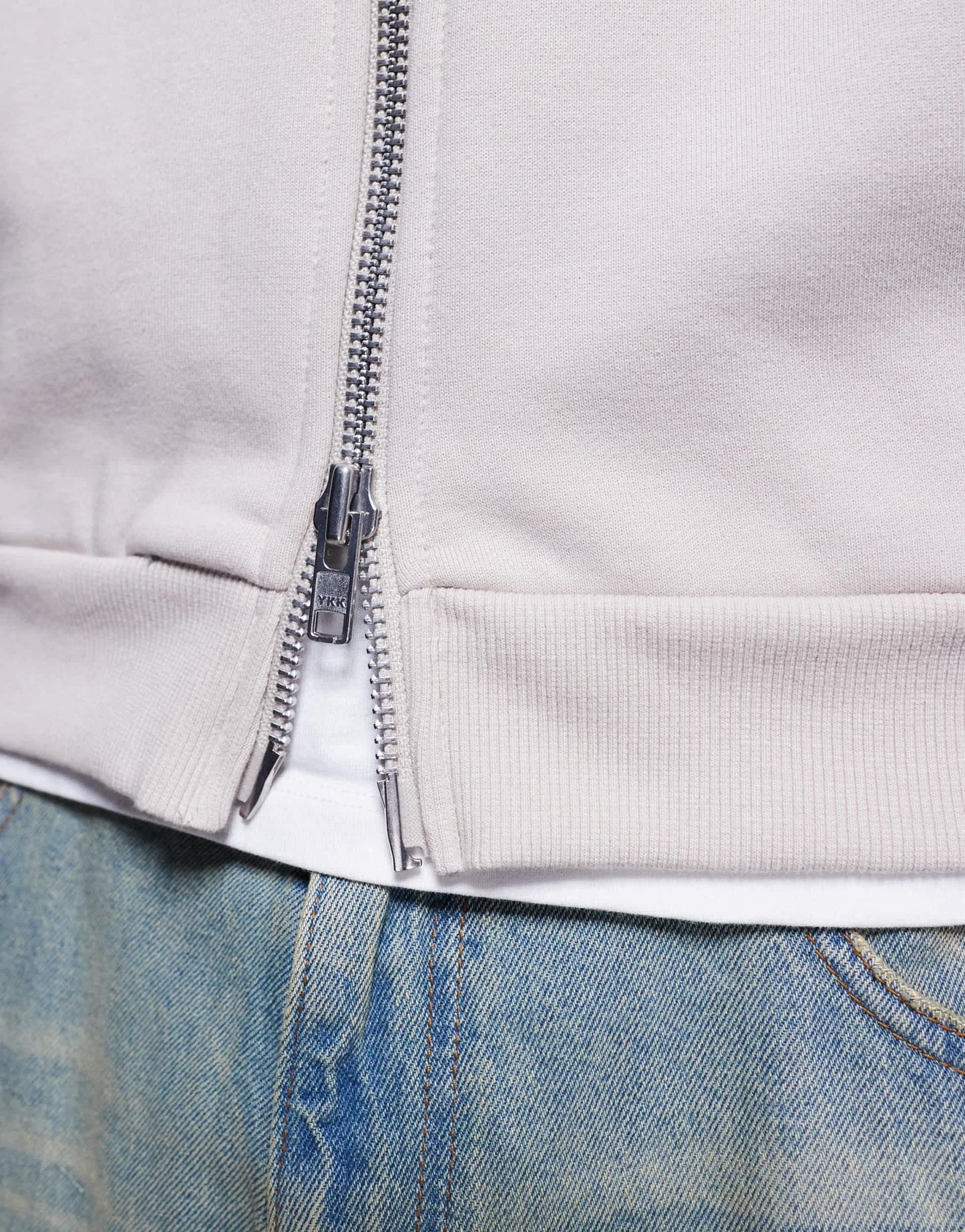 ASOS DESIGN premium heavyweight boxy oversized zip through hoodie in 400gsm in beige - BEIGE - ASOS Sample Sale EU Store