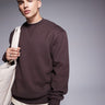 ASOS DESIGN premium heavyweight oversized sweatshirt 400gsm in brown - BROWN