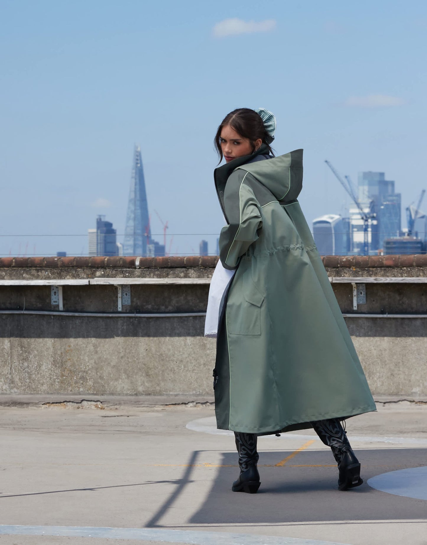 ASOS DESIGN premium waterproof longline rain jacket in khaki - ASOS Sample Sale EU Store