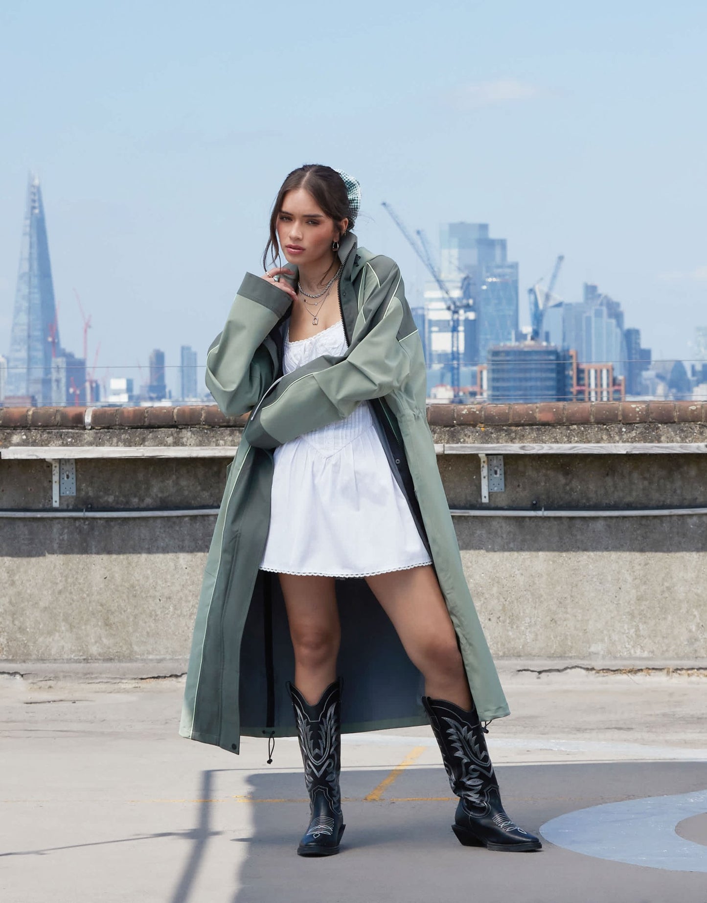 ASOS DESIGN premium waterproof longline rain jacket in khaki - ASOS Sample Sale EU Store