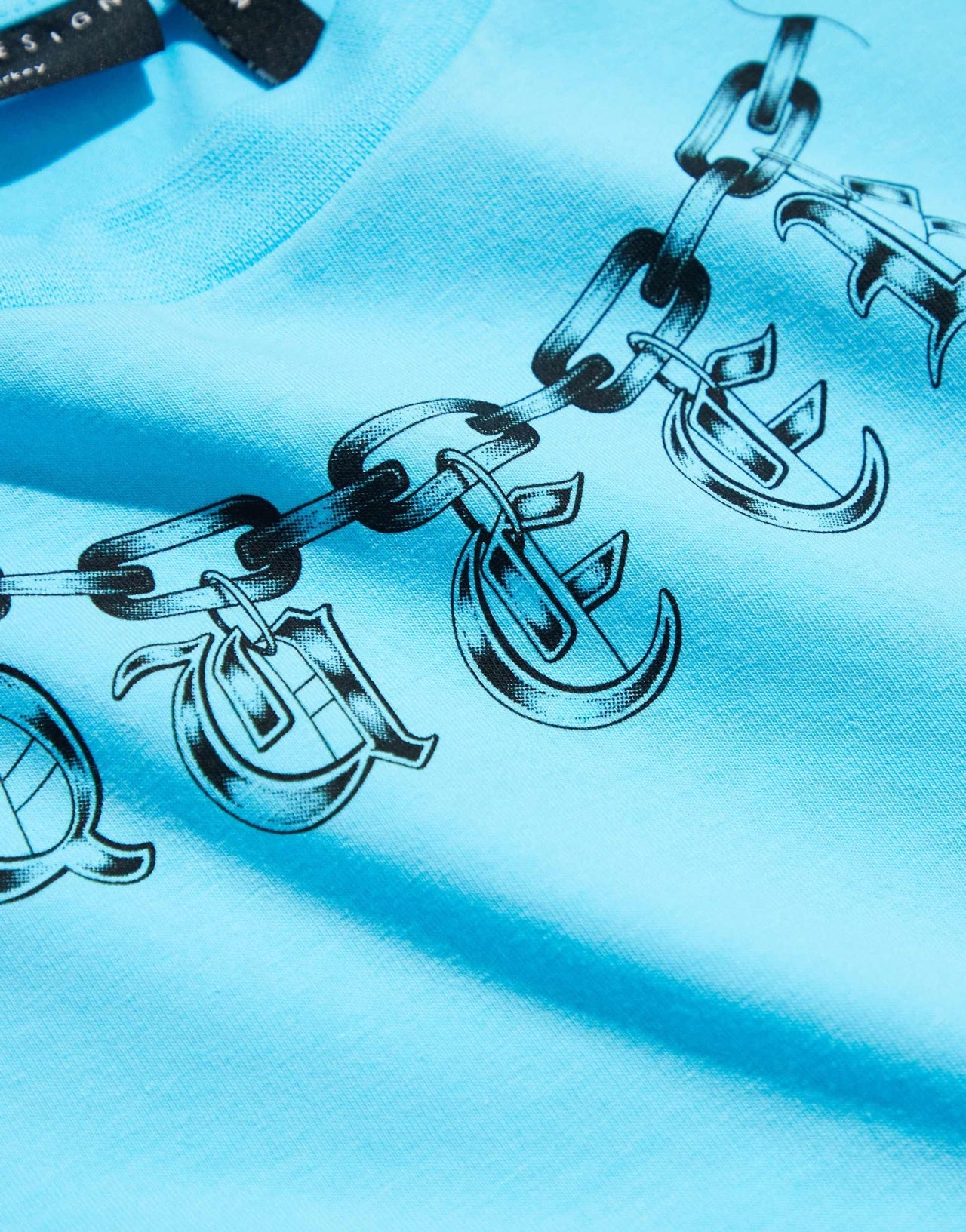 ASOS DESIGN PRIDE genderless baby tee in neon blue with chest print - ASOS Sample Sale EU Store