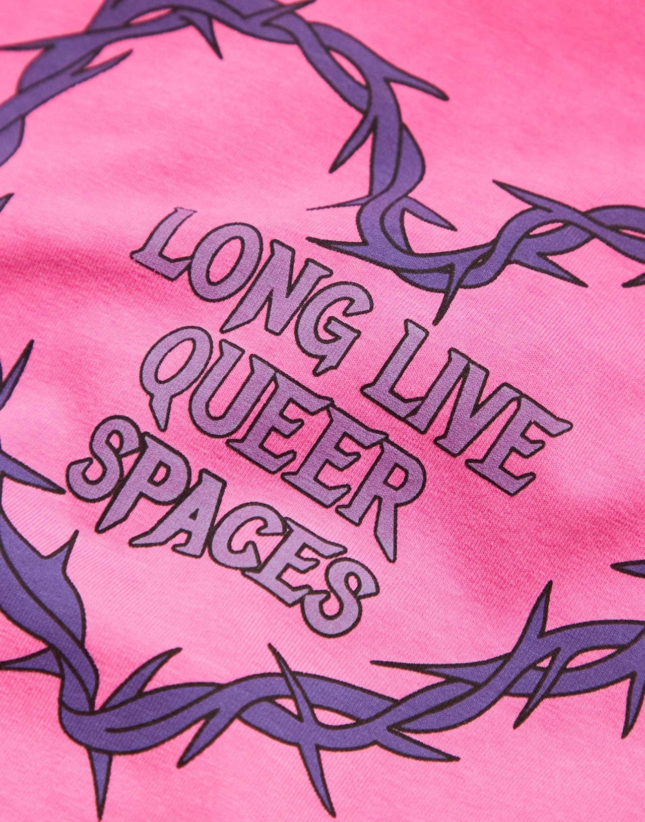 ASOS DESIGN PRIDE genderless baby tee in pink with asymmetric hem and chest print - ASOS Sample Sale EU Store