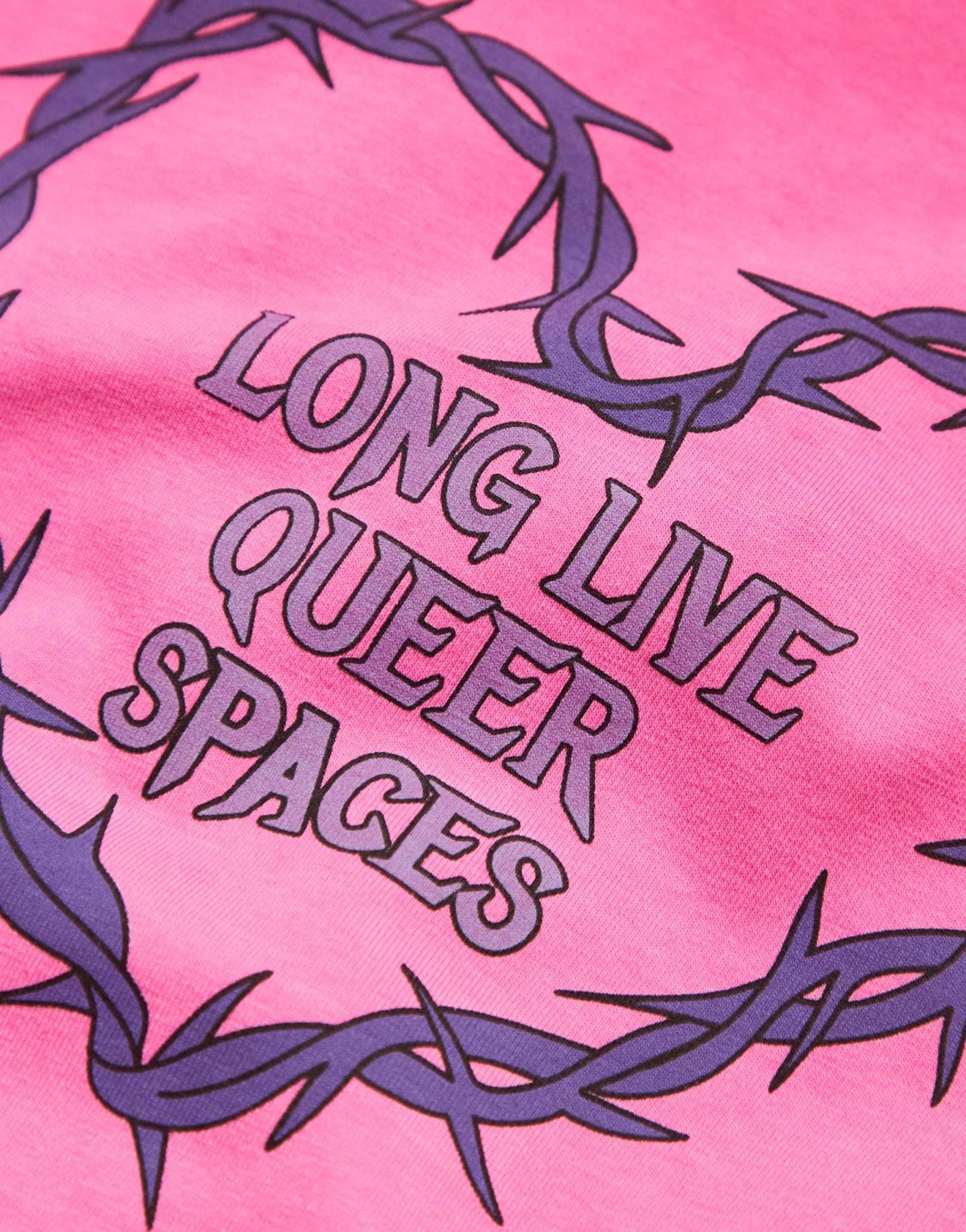 ASOS DESIGN PRIDE genderless baby tee in pink with asymmetric hem and chest print - ASOS Sample Sale EU Store