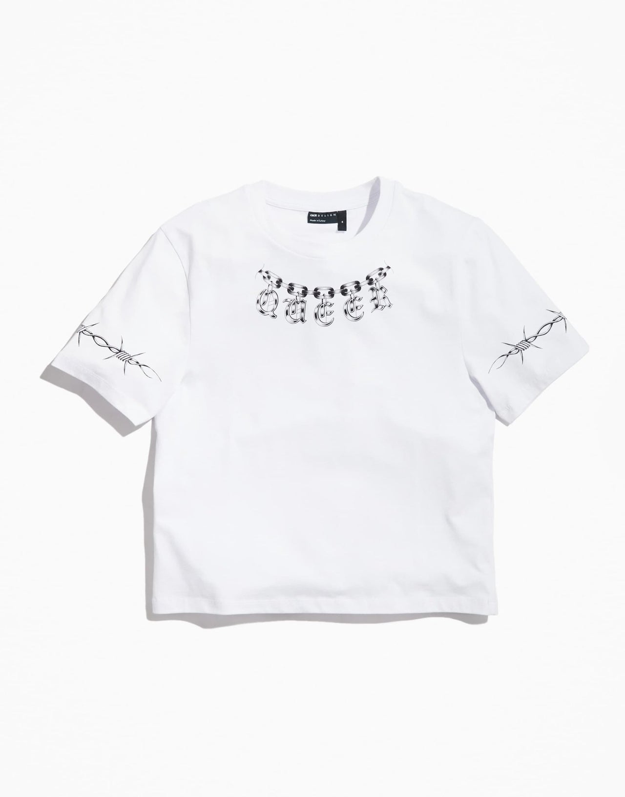 ASOS DESIGN PRIDE genderless baby tee in white with chest print - ASOS Sample Sale EU Store