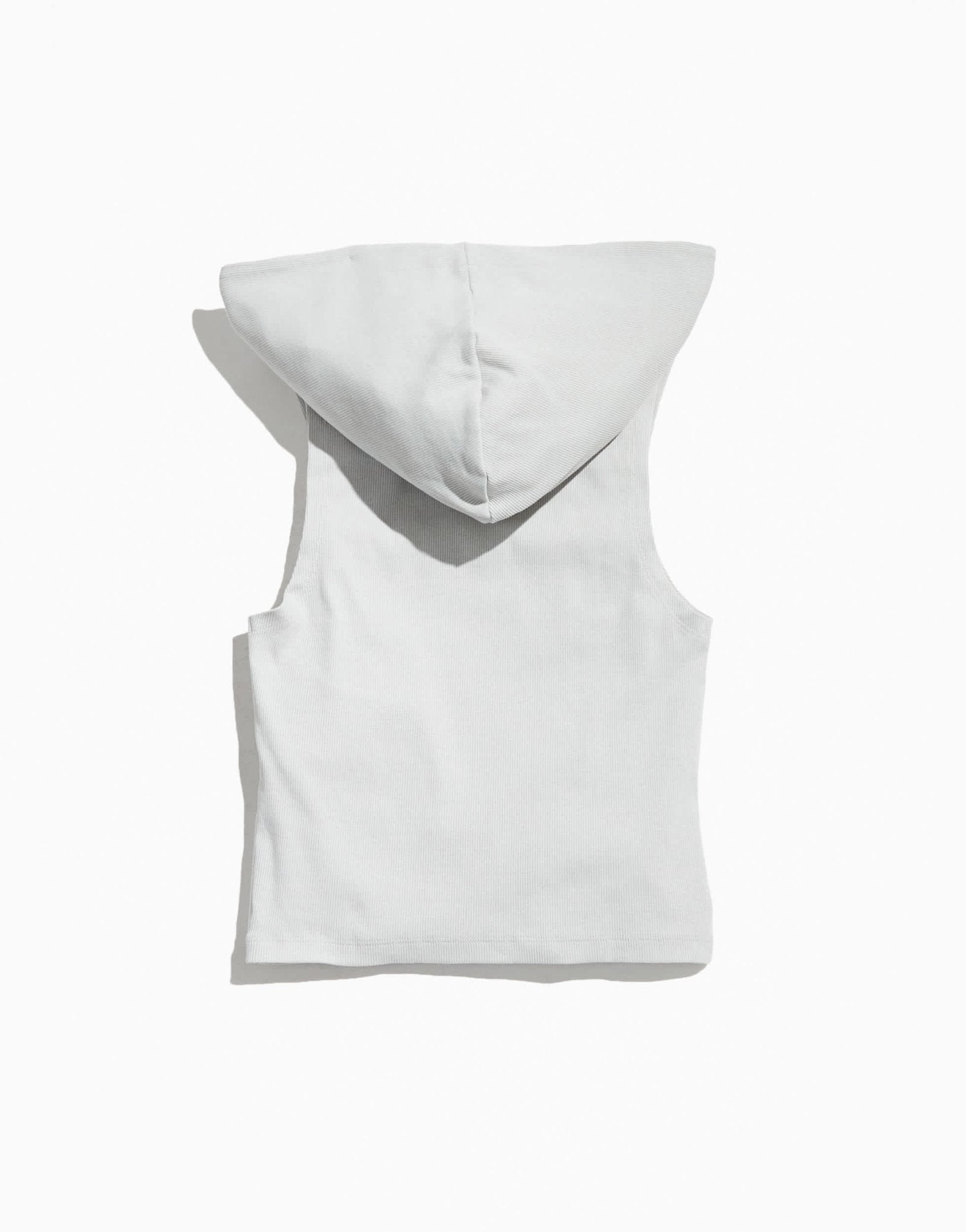 ASOS DESIGN PRIDE genderless hooded vest in grey rib with chest print - ASOS Sample Sale EU Store