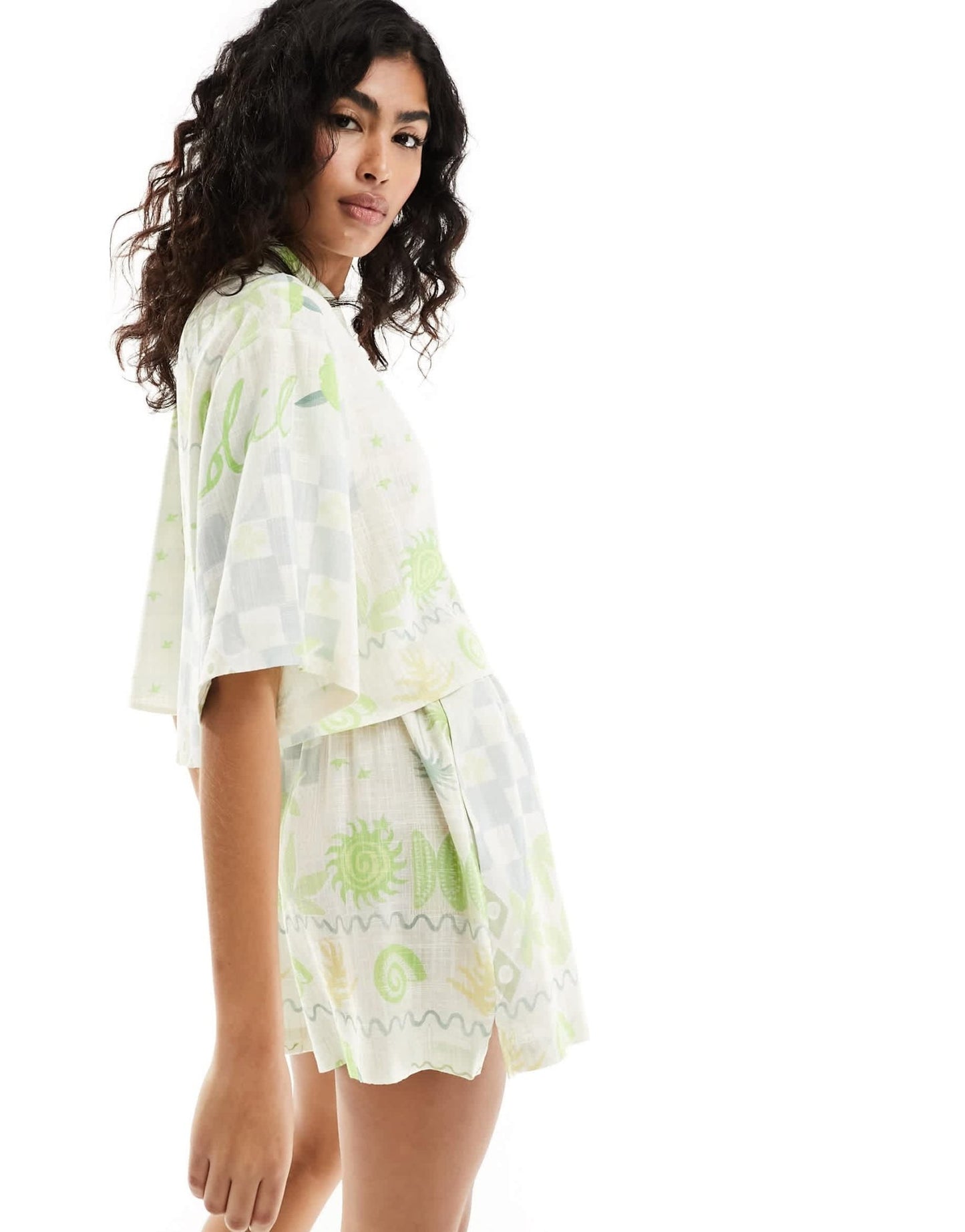 ASOS DESIGN pull on short in layered print co - ord - ASOS Sample Sale EU Store