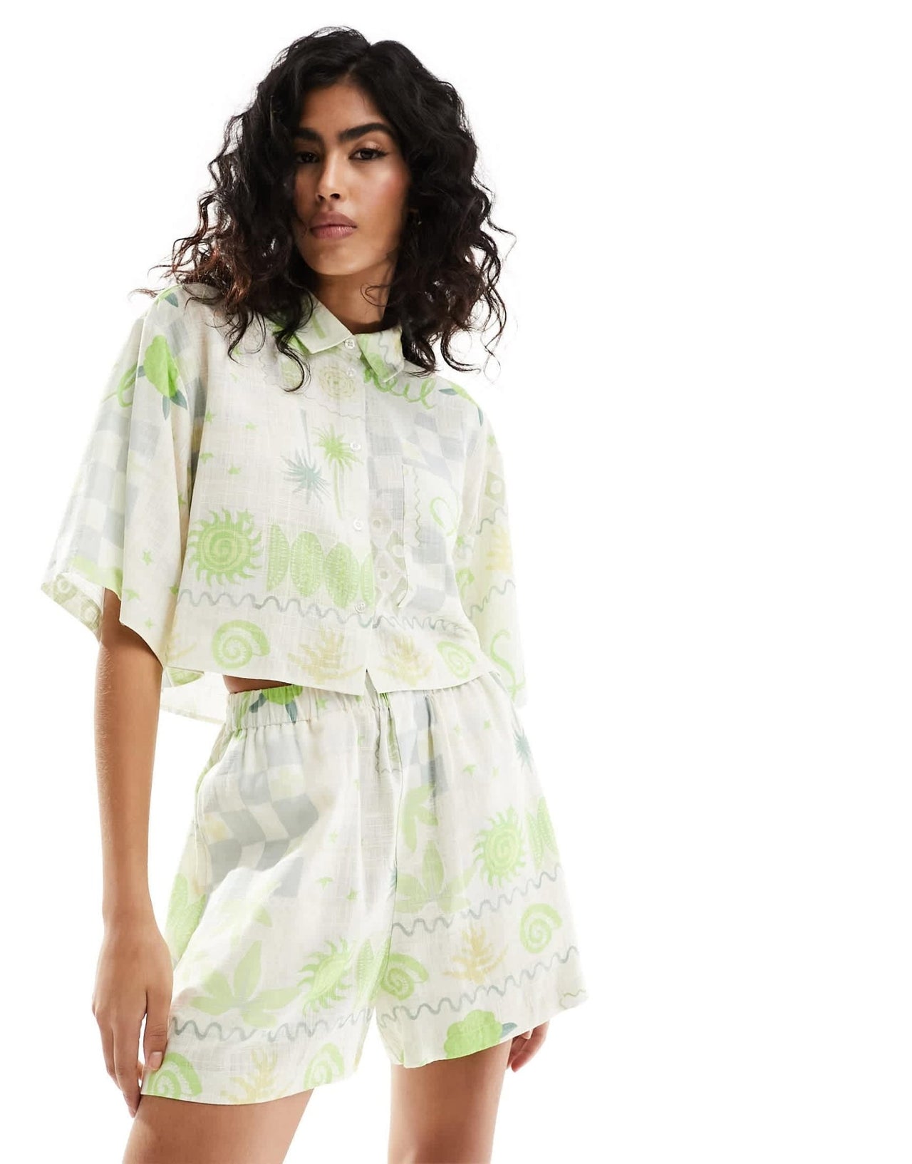 ASOS DESIGN pull on short in layered print co - ord - ASOS Sample Sale EU Store