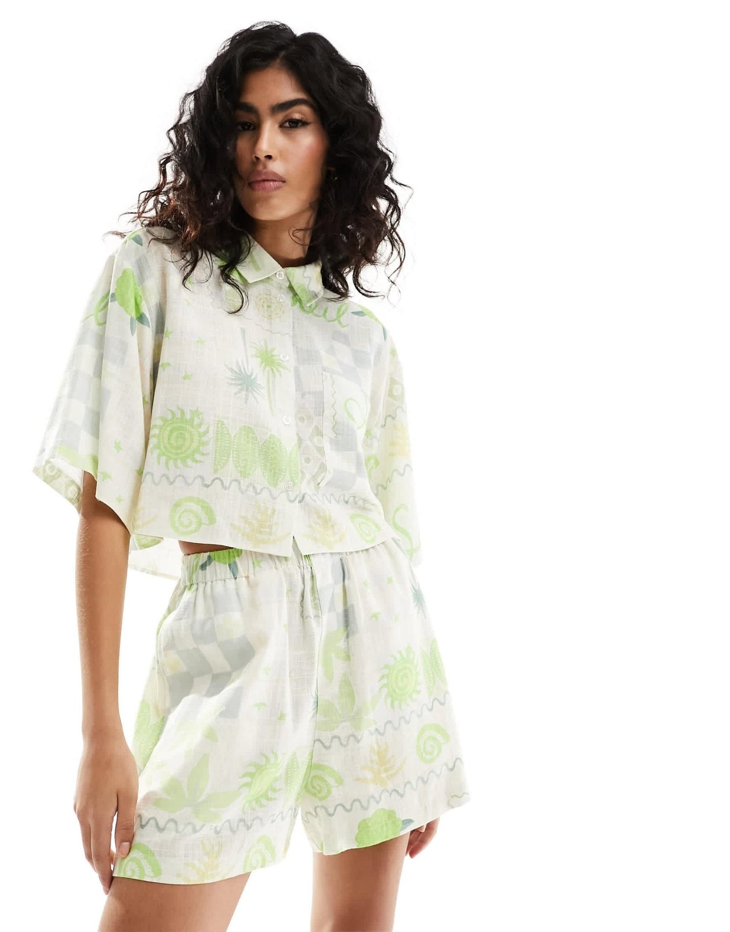 ASOS DESIGN pull on short in layered print co - ord - ASOS Sample Sale EU Store