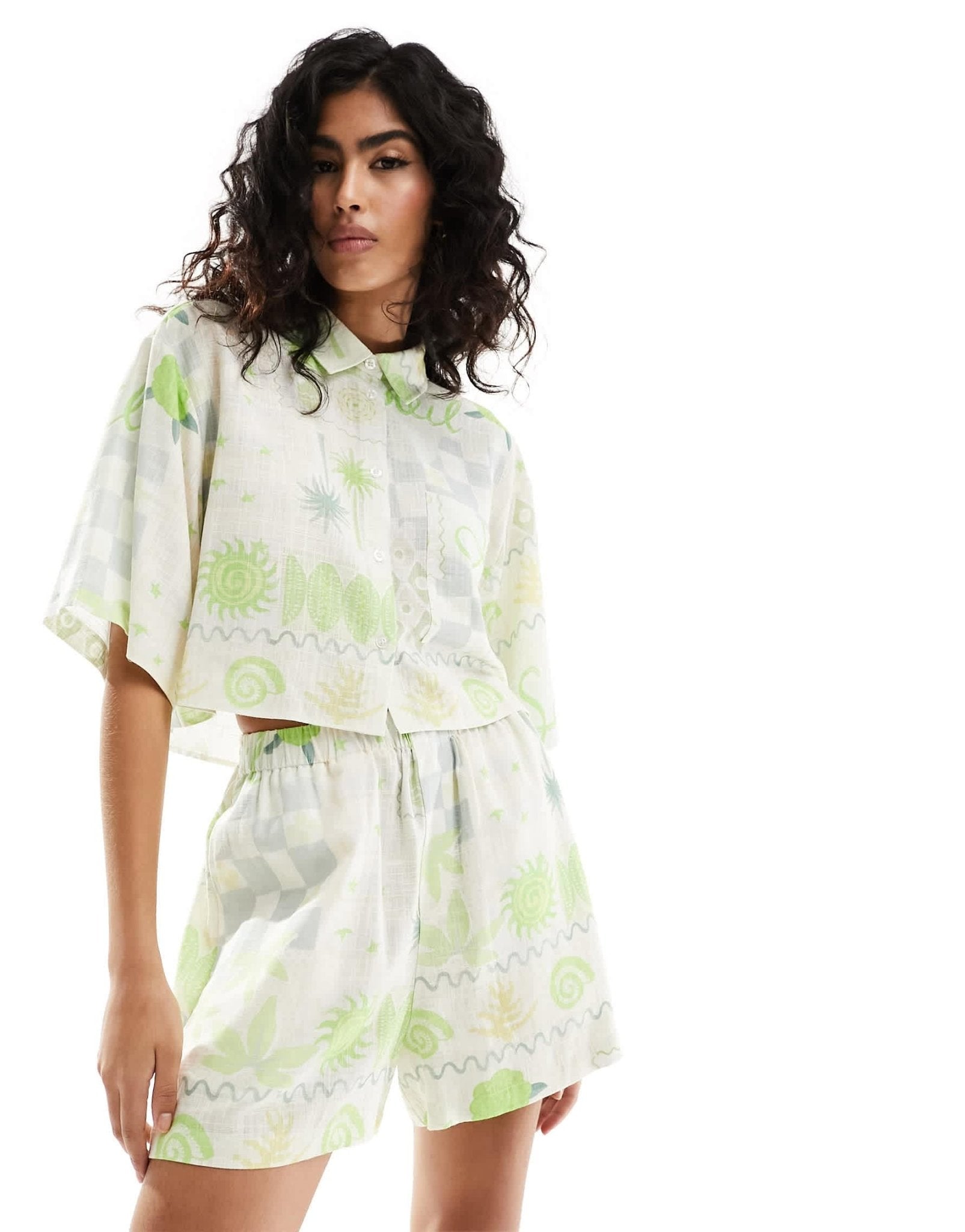 ASOS DESIGN pull on short in layered print co - ord - ASOS Sample Sale EU Store