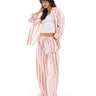Pantaloni ASOS DESIGN da infilare a righe rosse deckchair