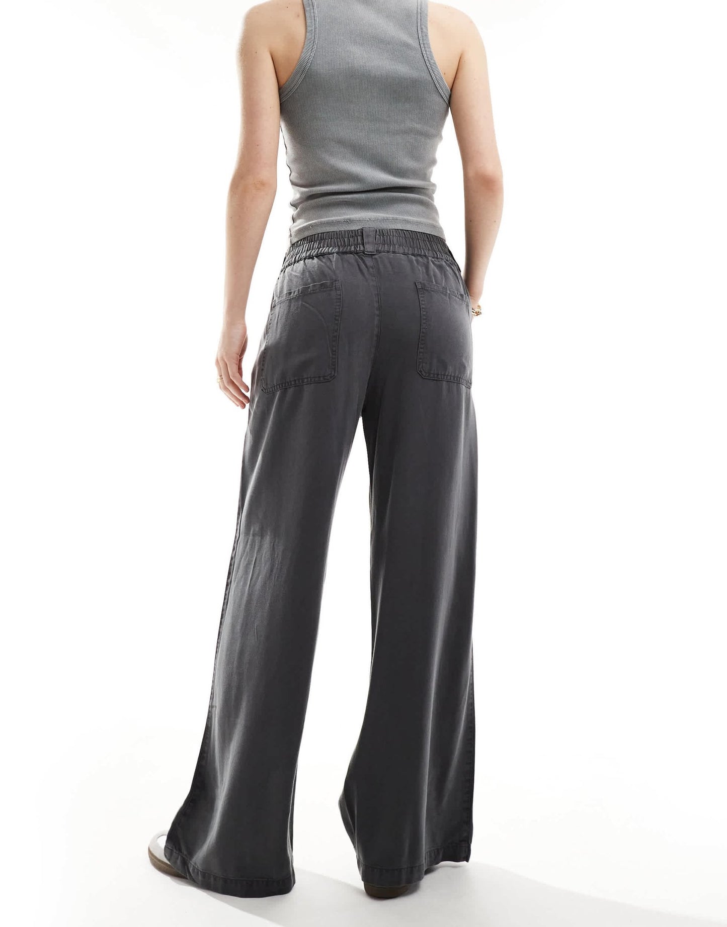 ASOS DESIGN pull on utility trouser in washed black - ASOS Sample Sale EU Store
