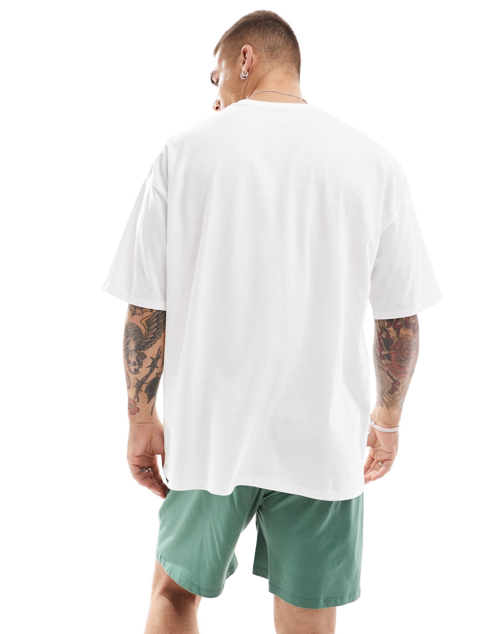 ASOS DESIGN pyjama set with graphic print in green - ASOS Sample Sale EU Store