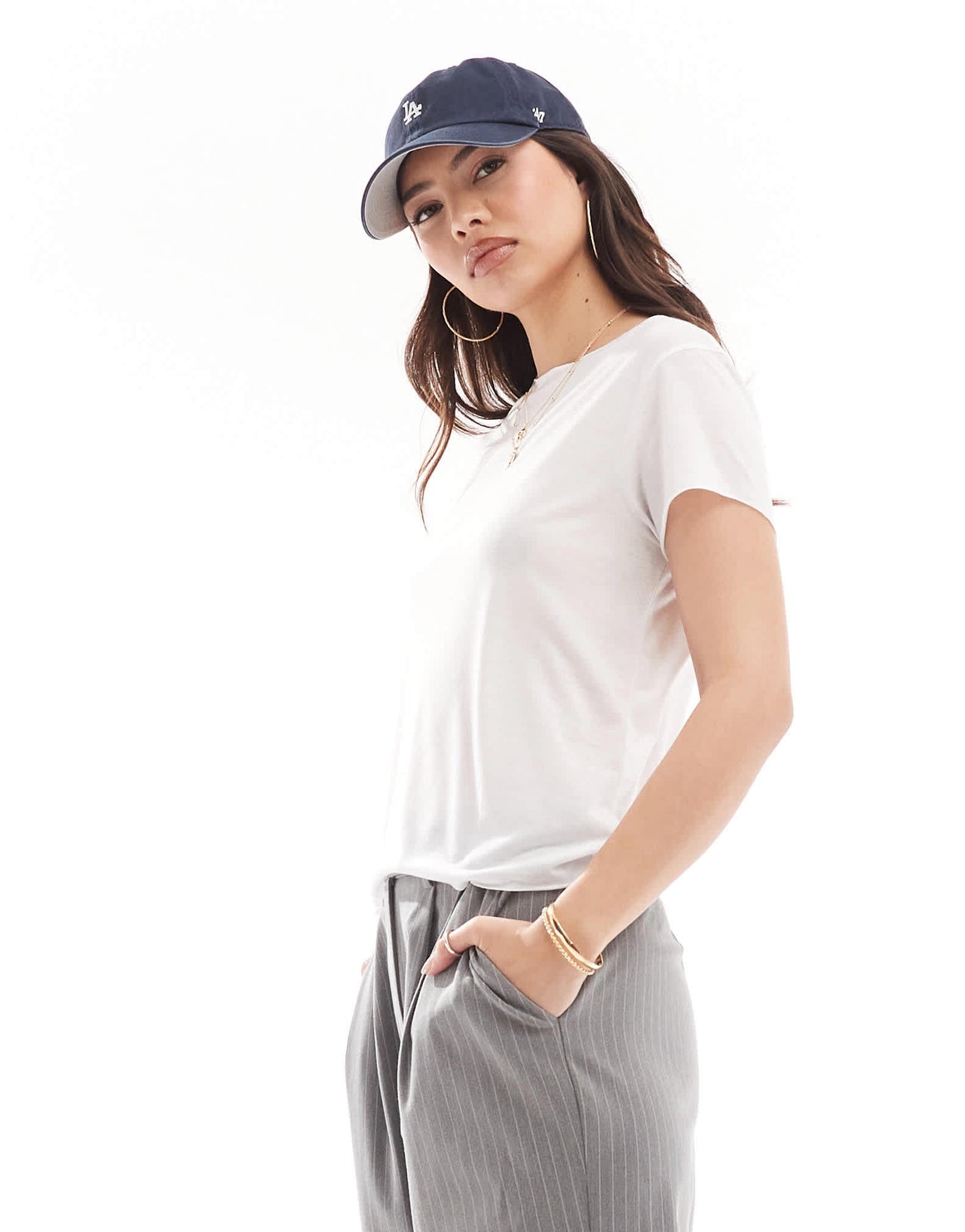 ASOS DESIGN raw edge sheer t-shirt in white - ASOS Sample Sale EU Store
