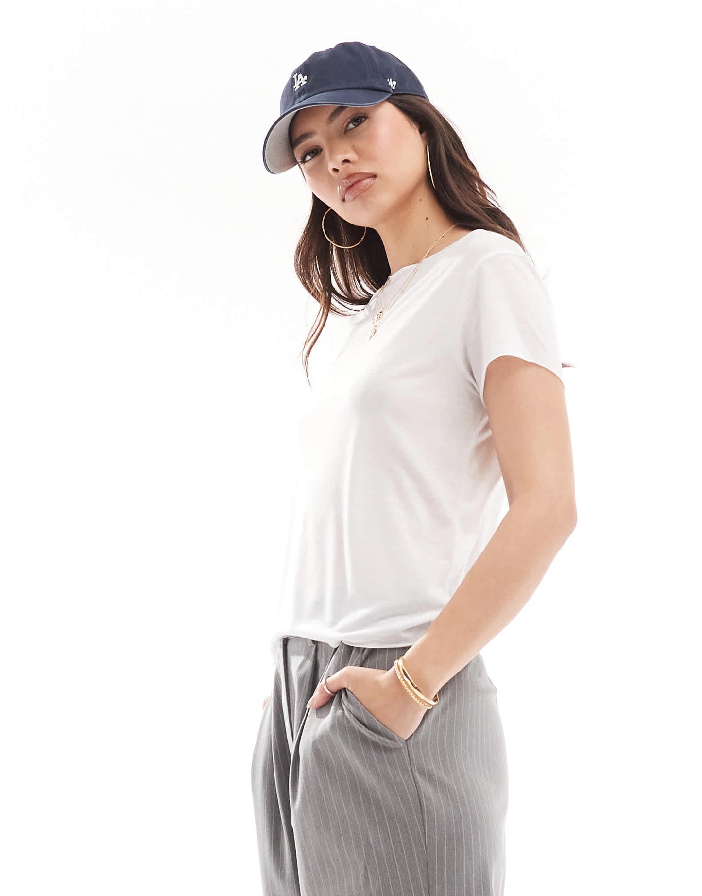 ASOS DESIGN raw edge sheer t-shirt in white - ASOS Sample Sale EU Store