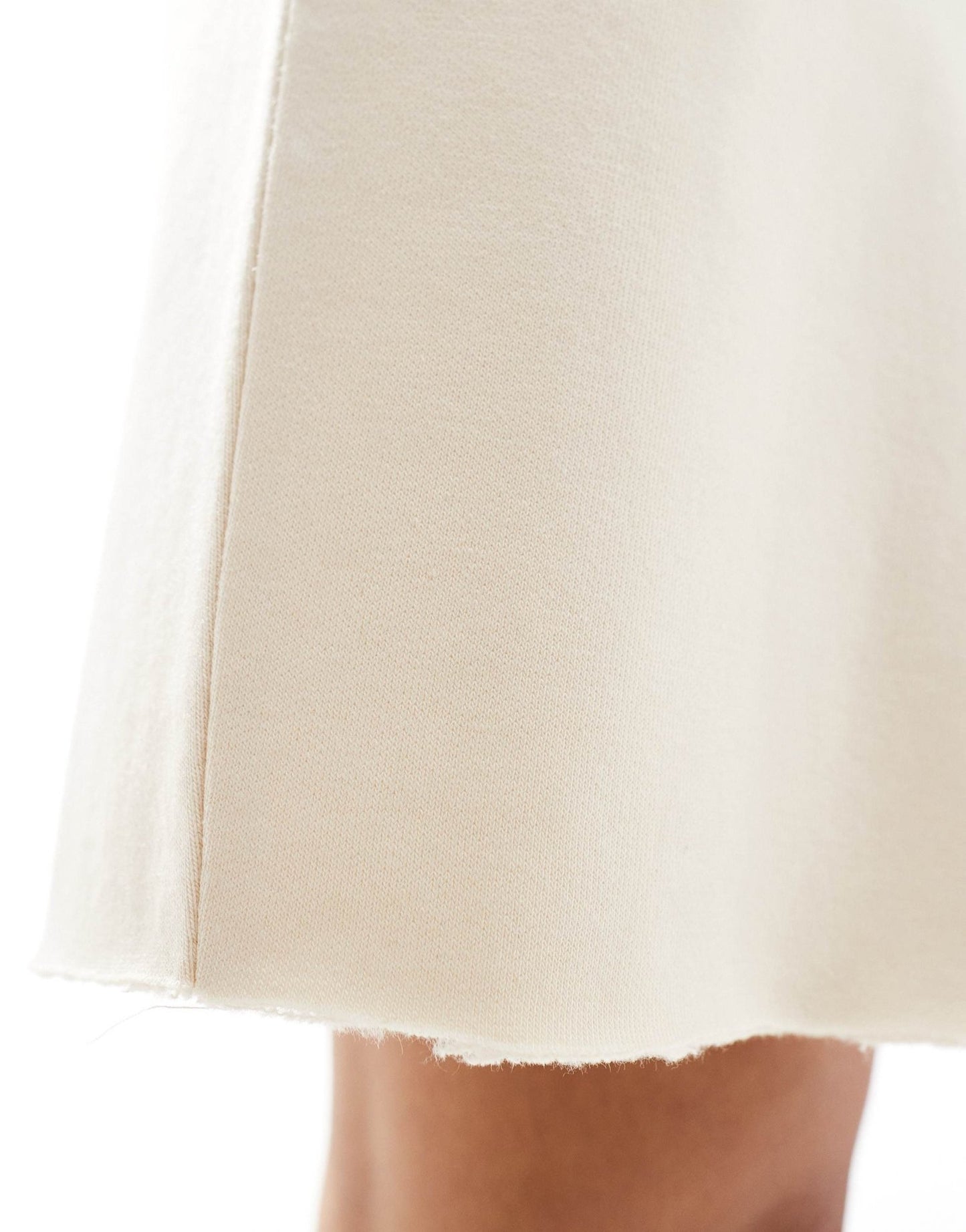 ASOS DESIGN raw hem longline shorts in cream - ASOS Sample Sale EU Store